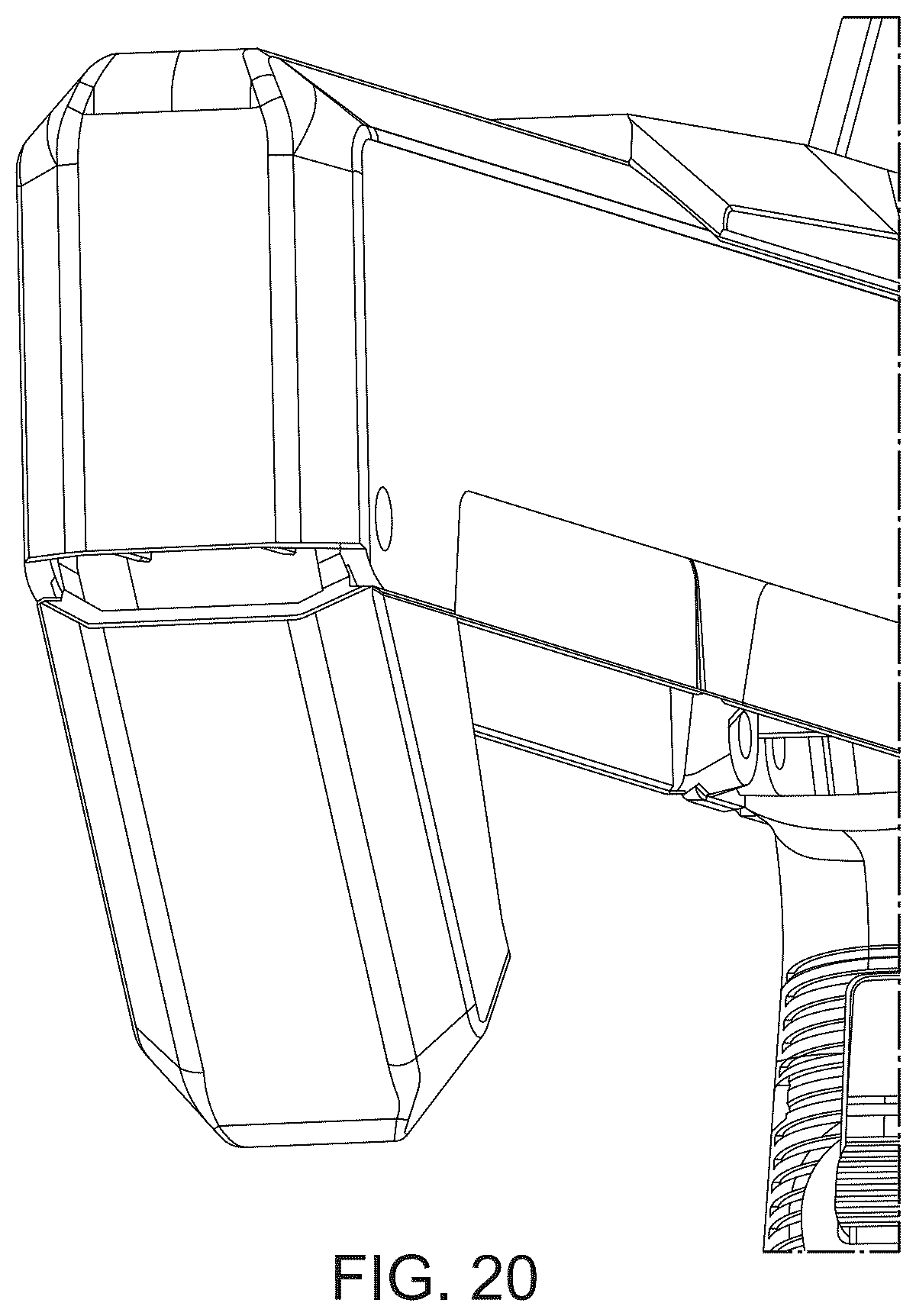 Patent US12359889 Figure 20 – Foldable firearm