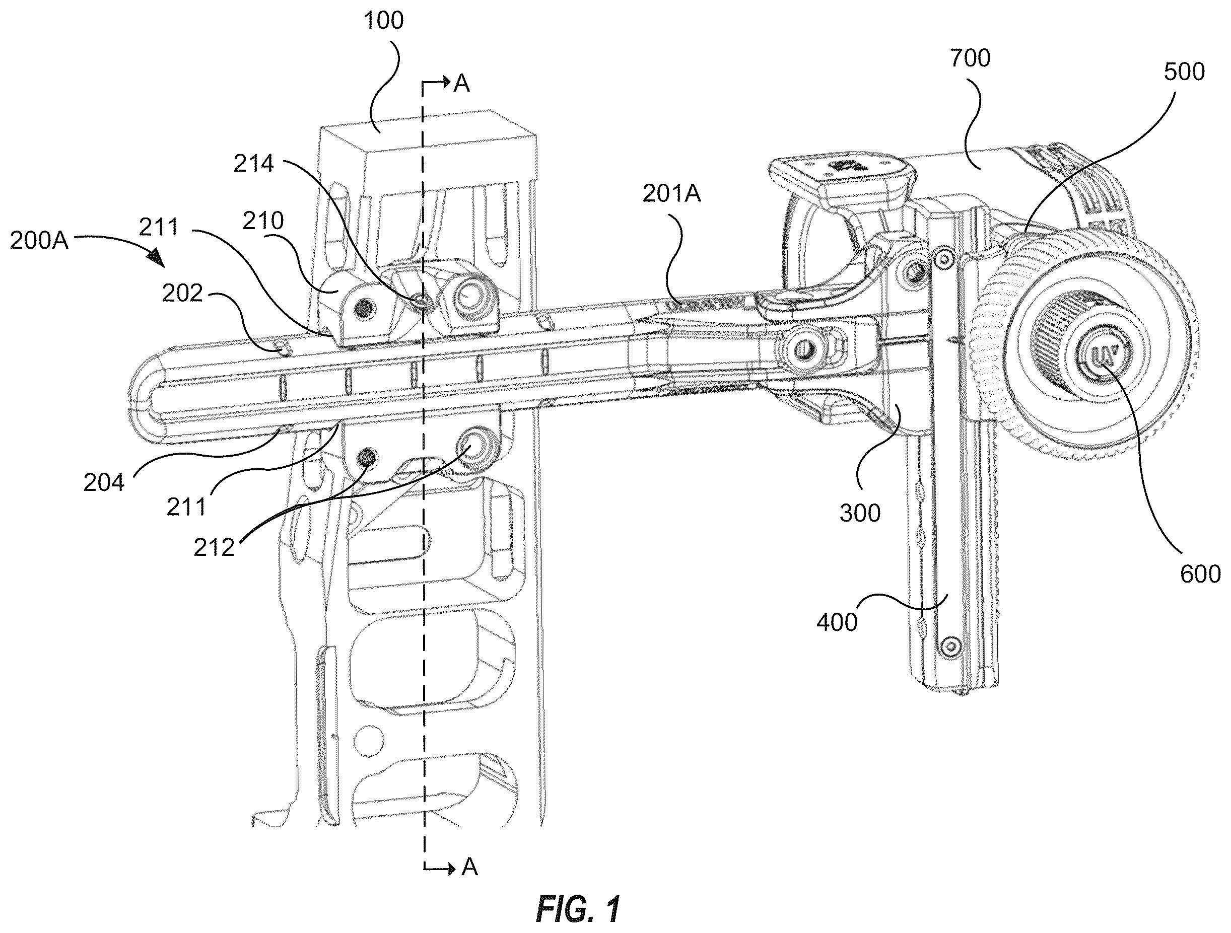 Patent US12359892 Figure 1 – Archery bow sight support systems