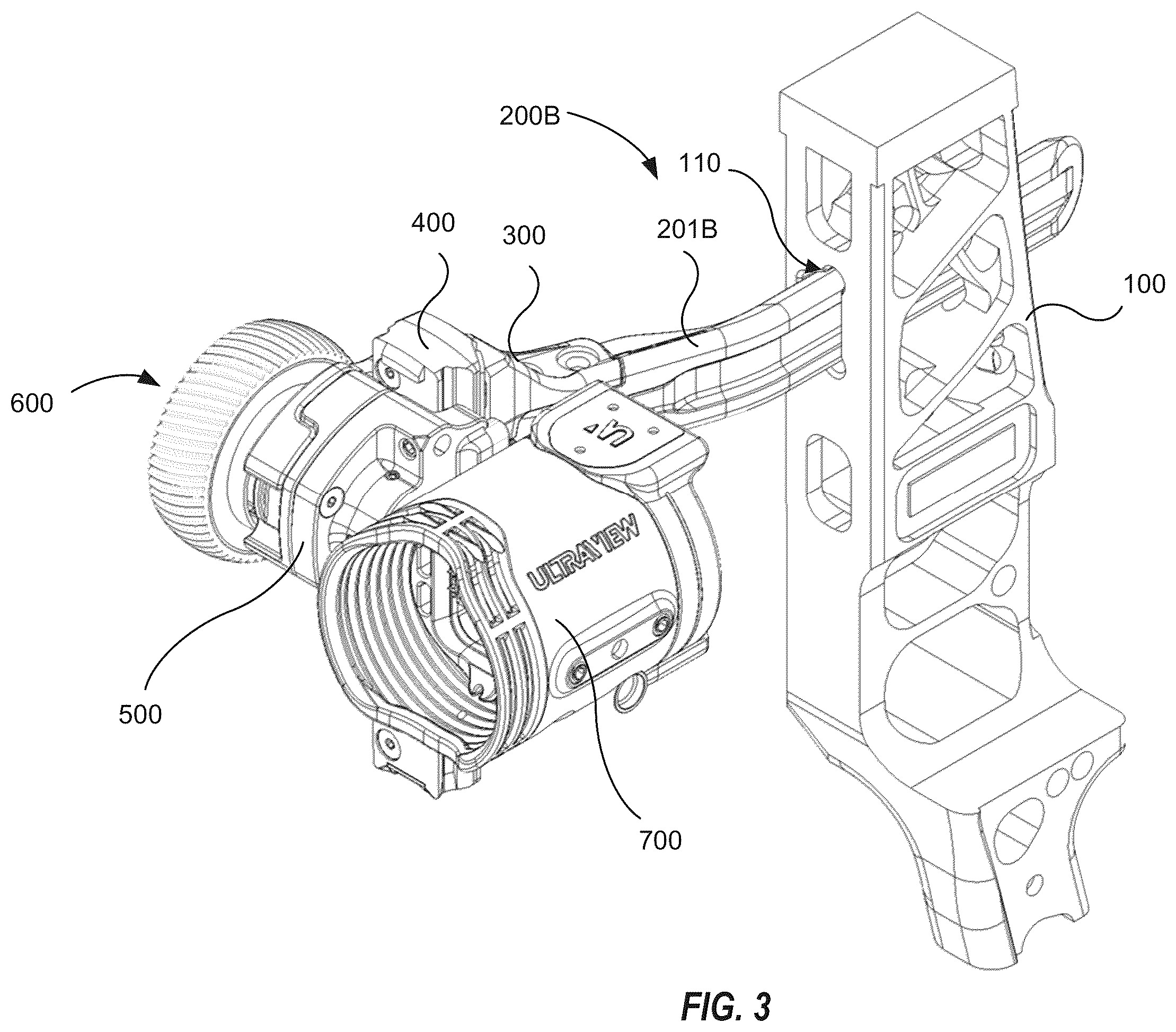 Patent US12359892 Figure 3 – Archery bow sight support systems