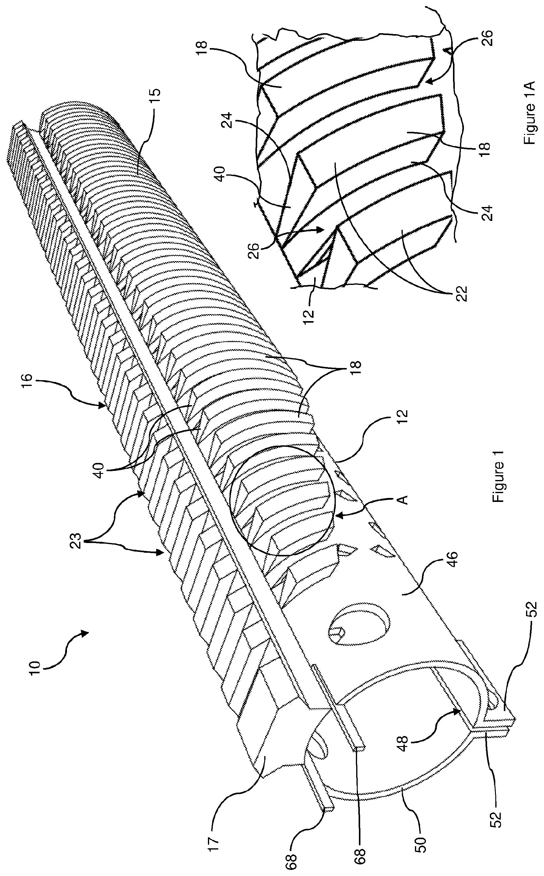 Patent US12359893 Figure 1 – Rail system for a firearm