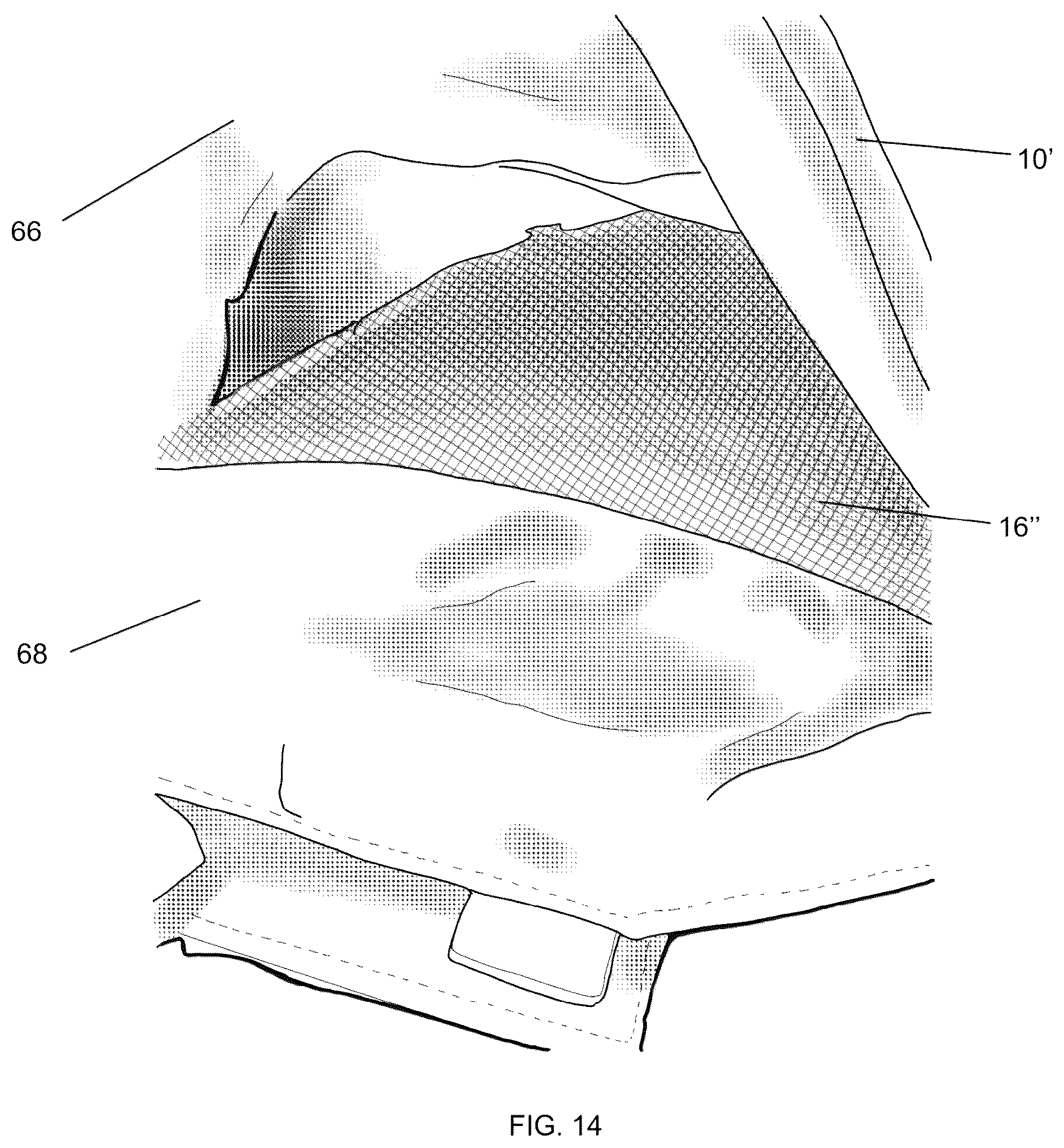 Patent US12359895 Figure 15 – Compact handgun protection ballistic shield