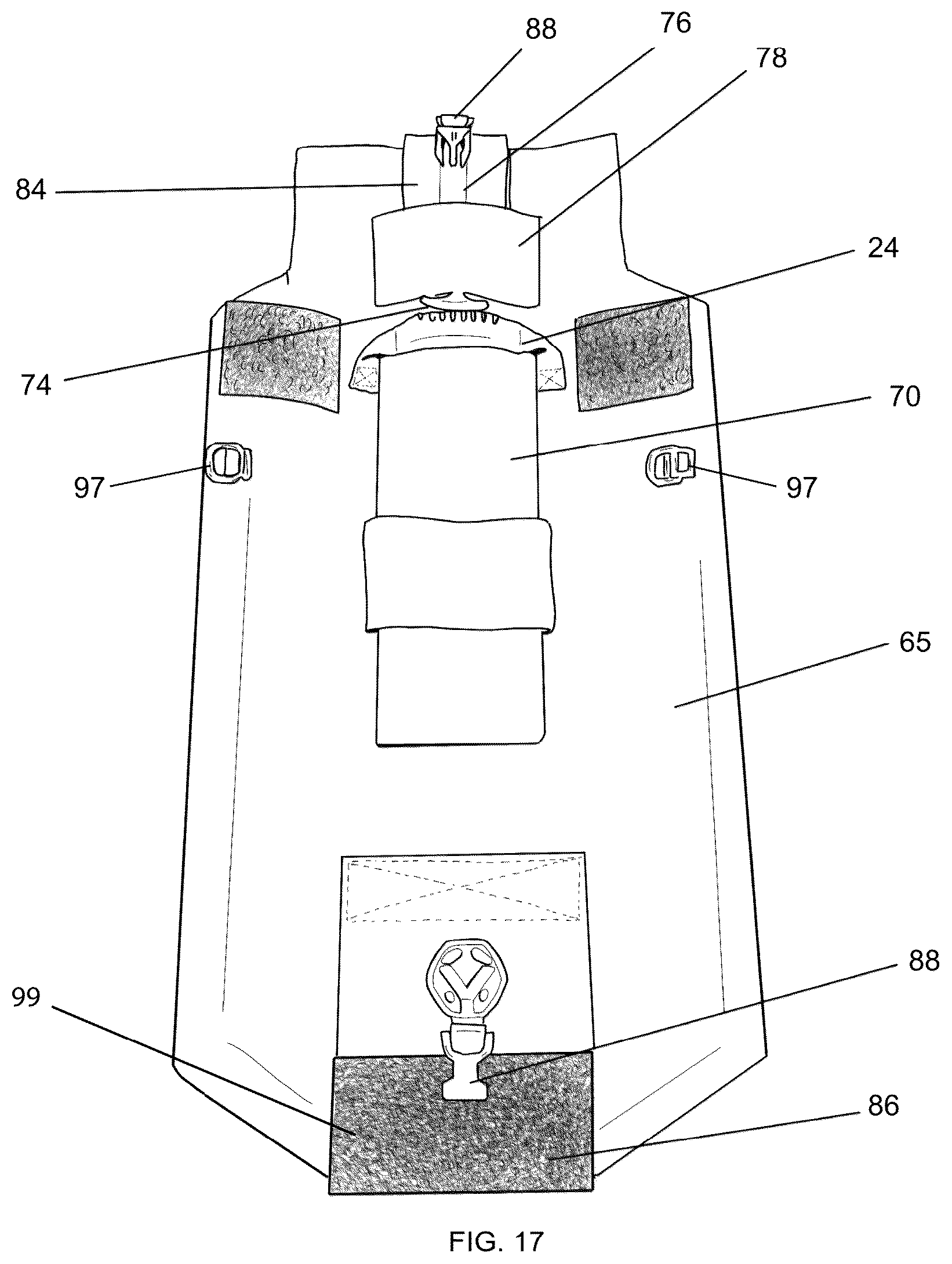 Patent US12359895 Figure 18 – Compact handgun protection ballistic shield