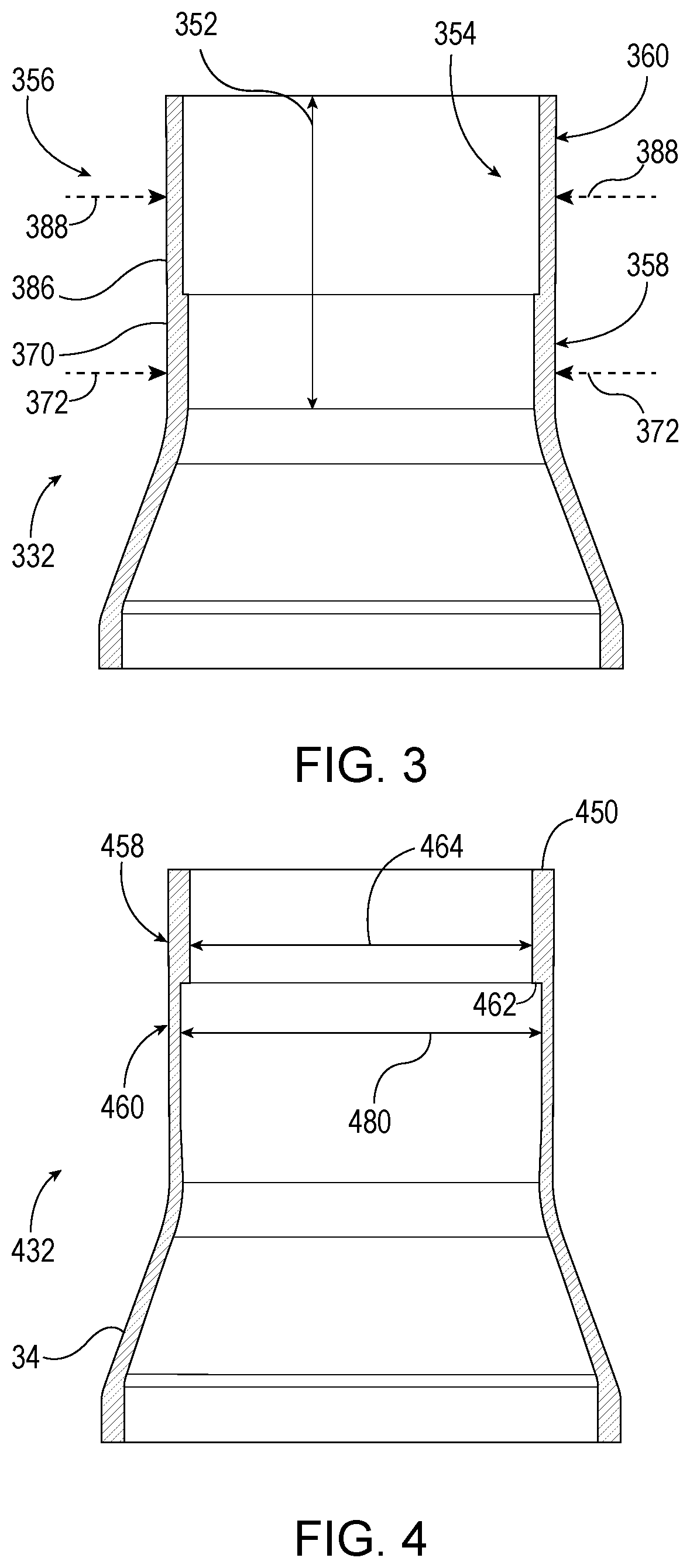 Patent US12359899 Figure 3 – Reduced tension cartridge case with two-stage neck