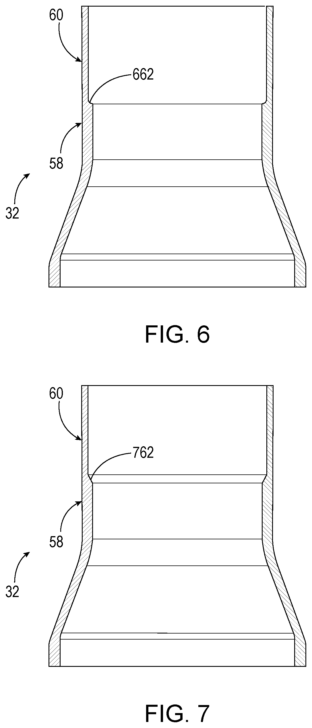 Patent US12359899 Figure 5 – Reduced tension cartridge case with two-stage neck