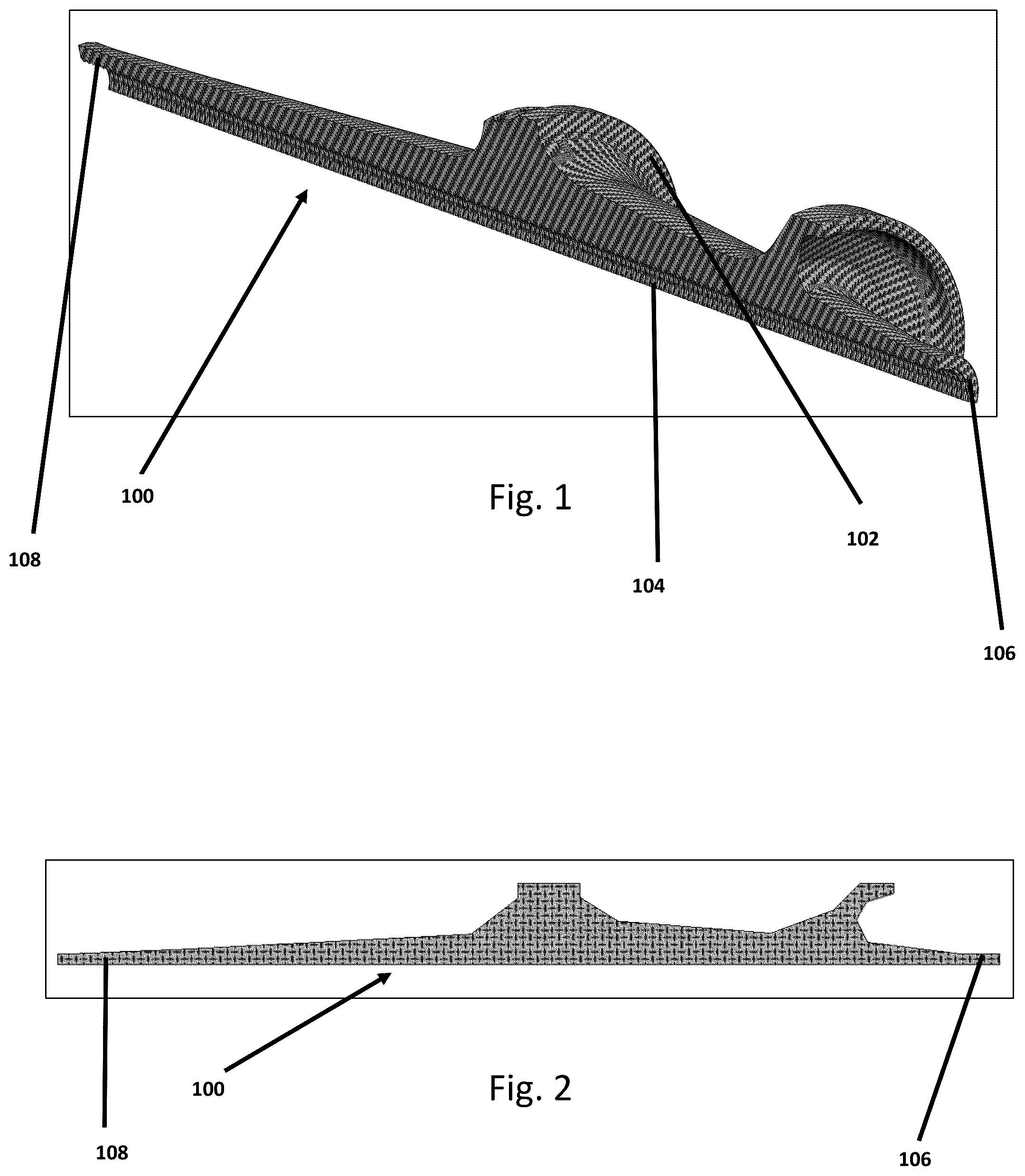 Patent US12359900 Figure 1 – Composite sabot comprising angled undulated fibers, system, and methods of making and using the same