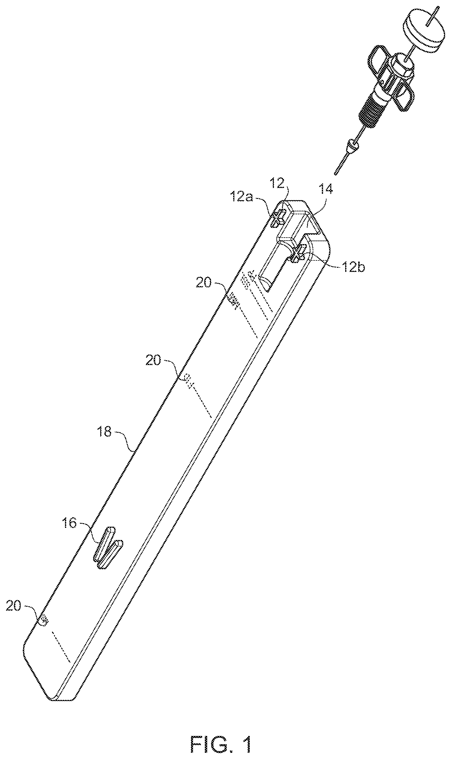 Patent US12359902 Figure 1 – Column depth measuring guide