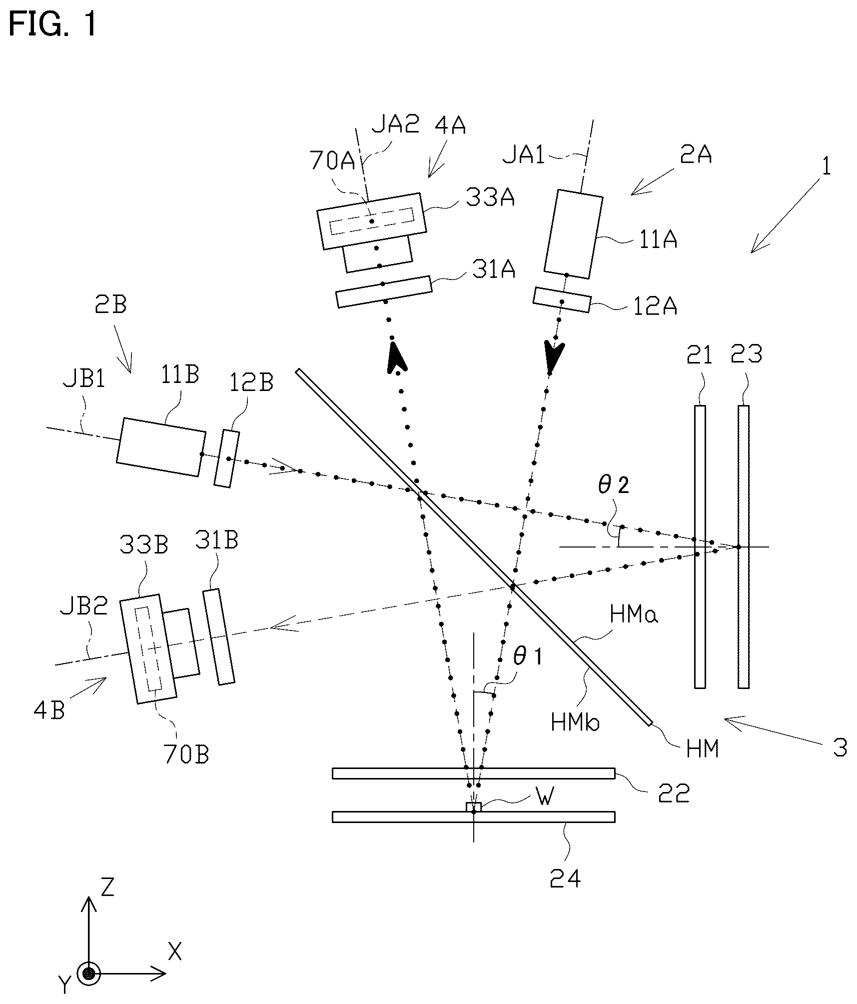 Patent US12359906 Figure 1 – Three-dimensional measurement device
