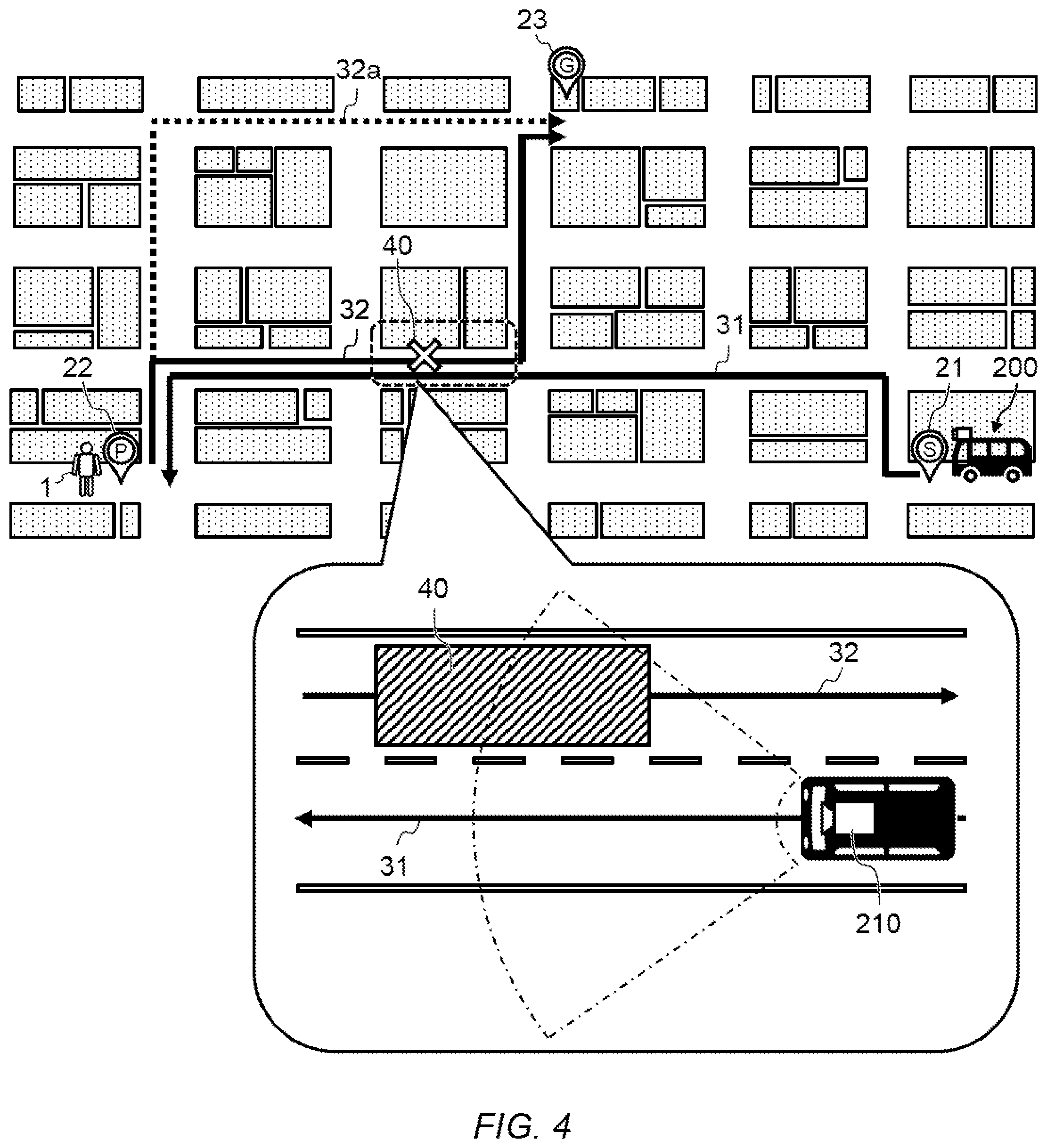 Patent US12359928 Figure 4 – Vehicle dispatch system, traveling route generation method, and non-transitory computer readable recording medium