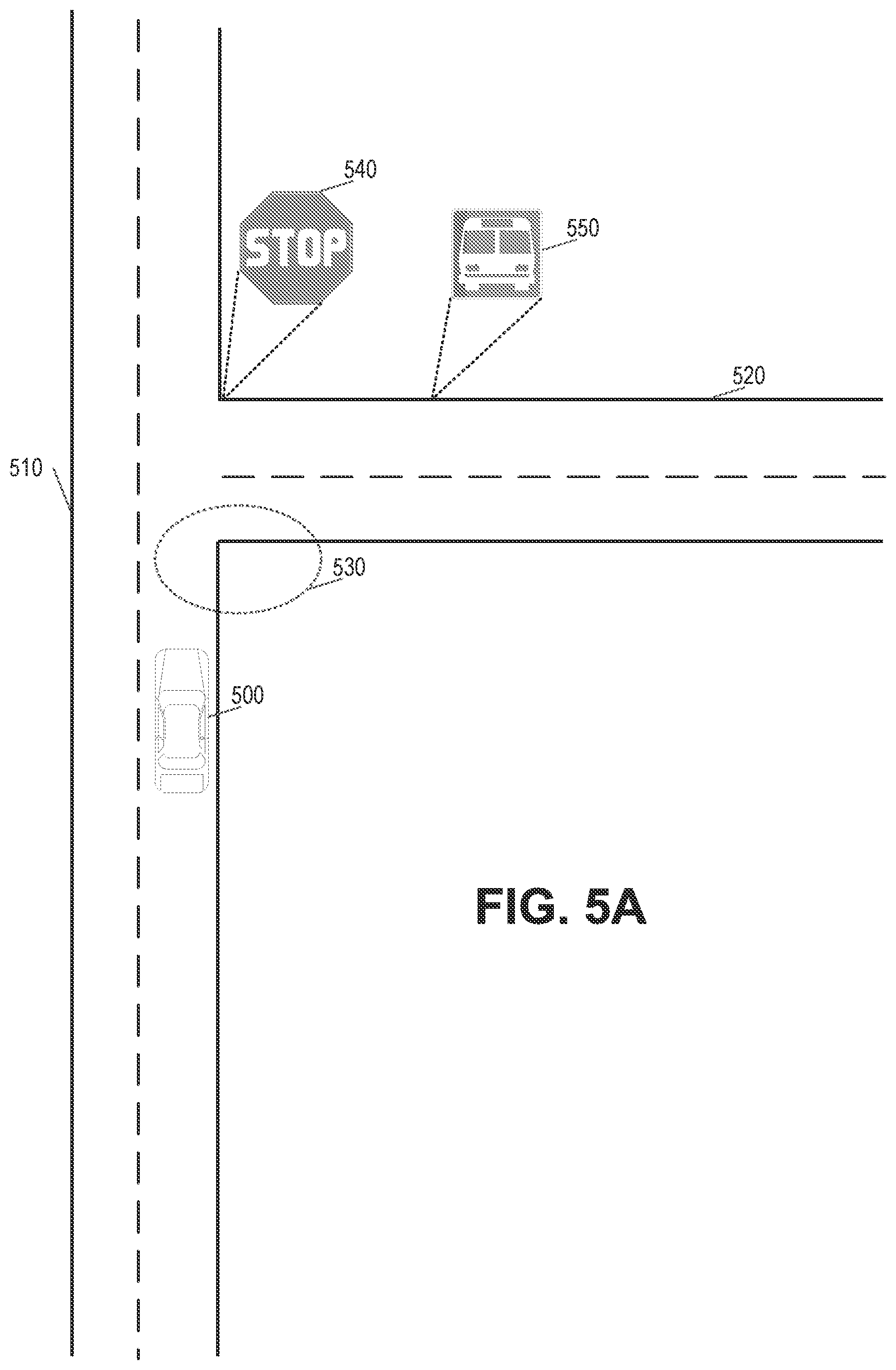 Patent US12359936 Figure 5 – Automated vehicle control and guidance based on real-time blind corner navigational analysis