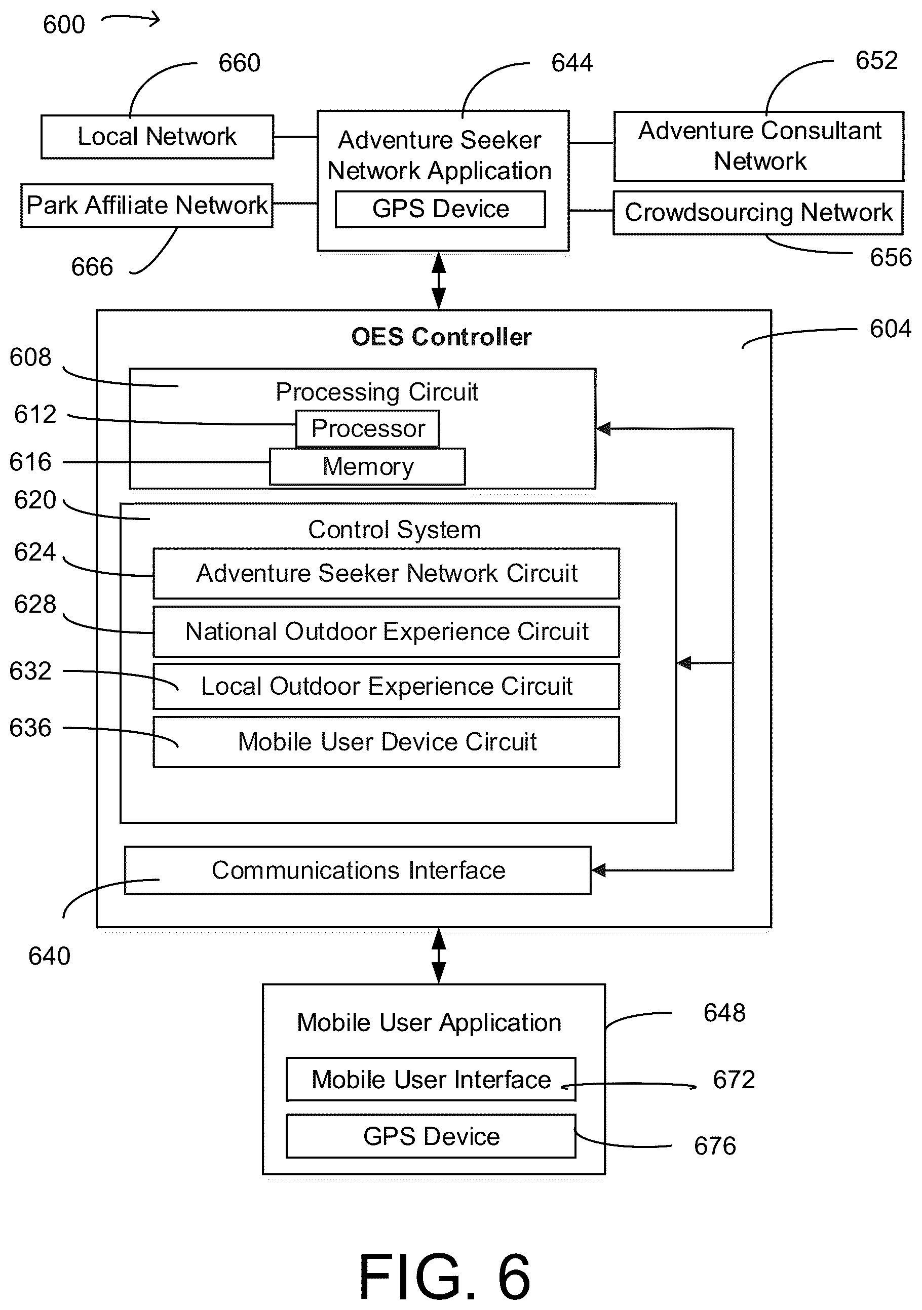 Patent US12359940 Figure 5 – Outdoor experience system