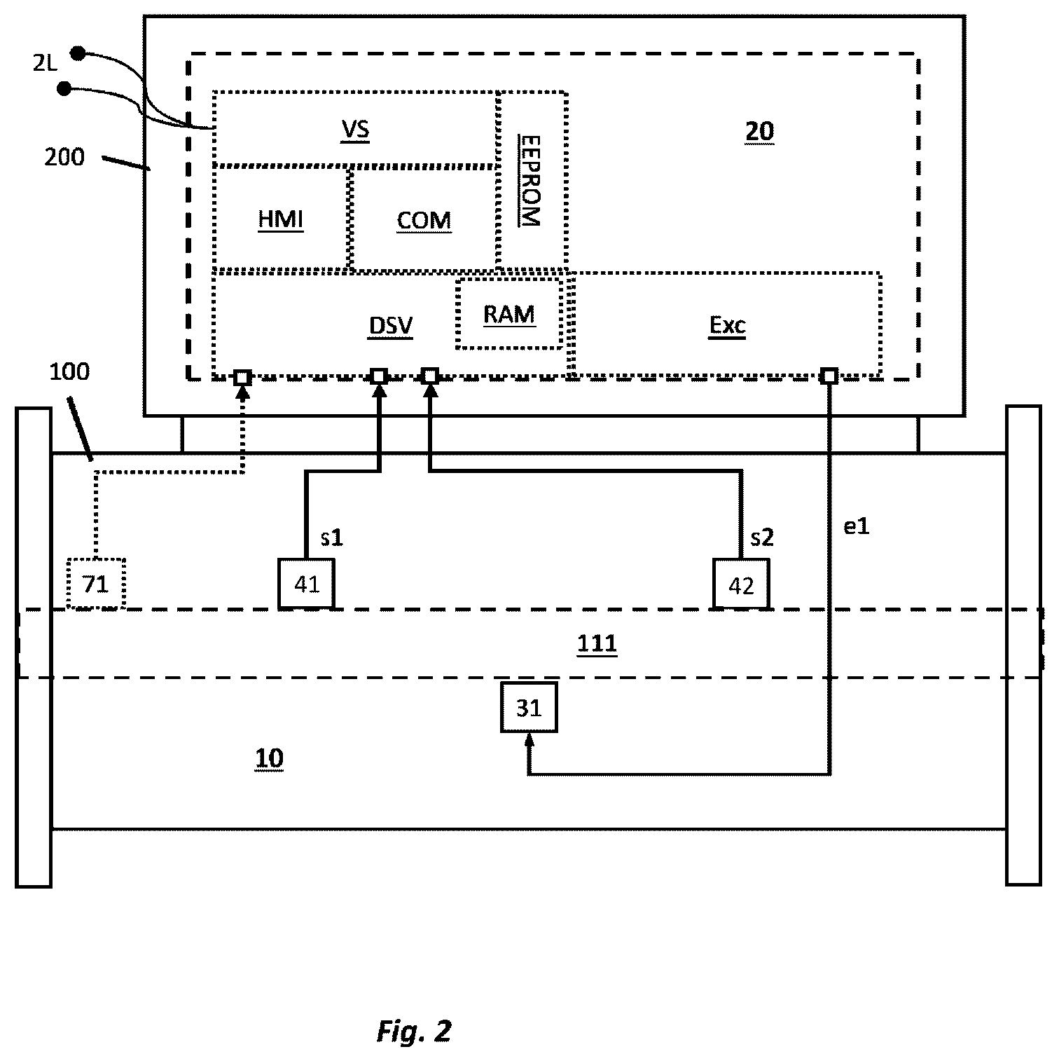 Patent US12359951 Figure 2 – Vibronic measuring system