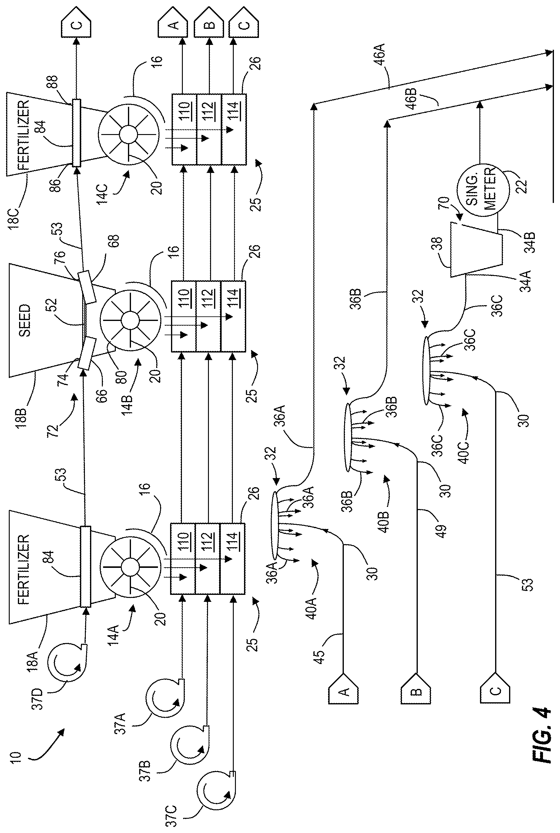 Patent US12359954 Figure 4 – Seeding system