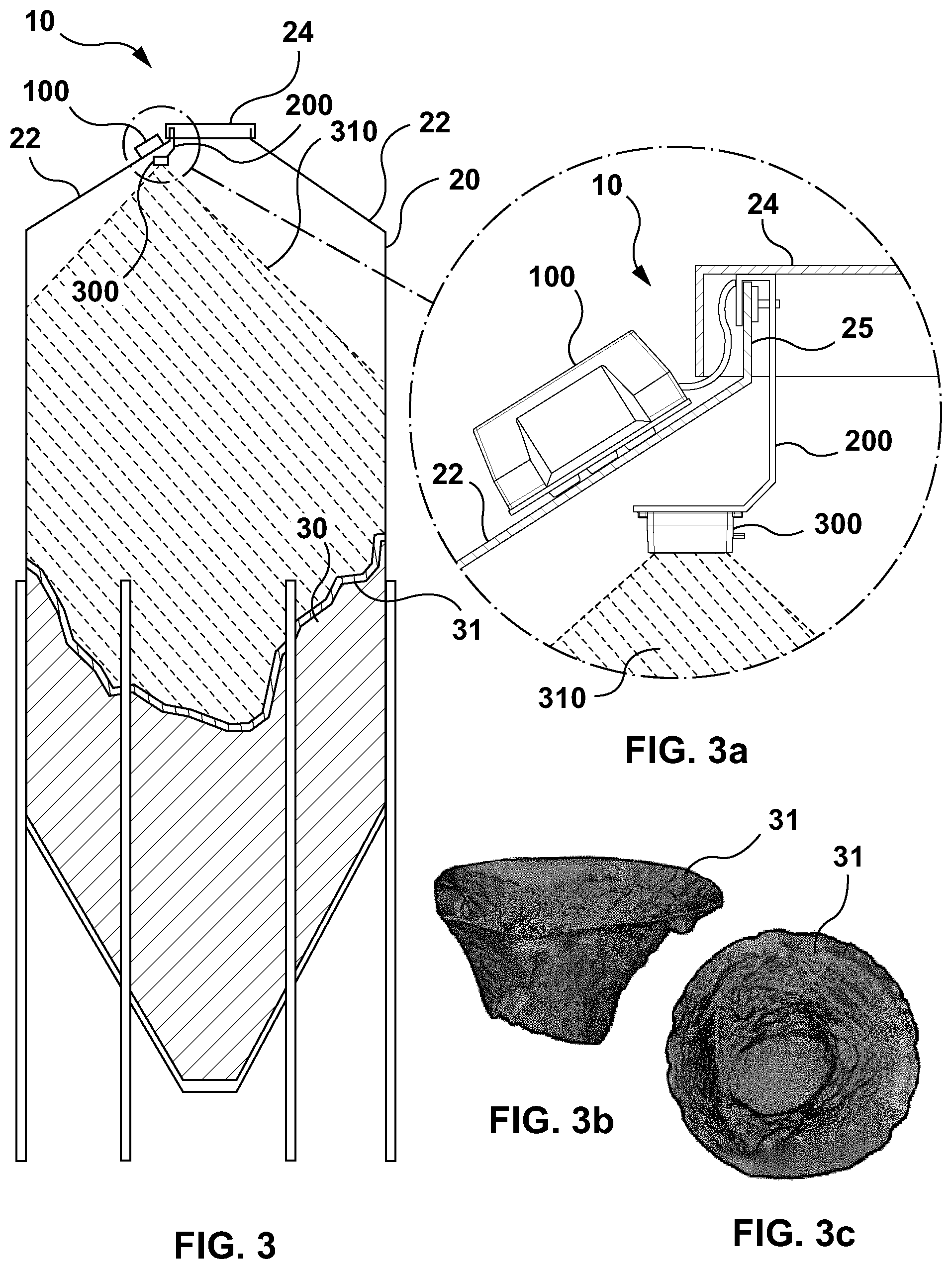 Patent US12359958 Figure 3 – Bin level monitoring system