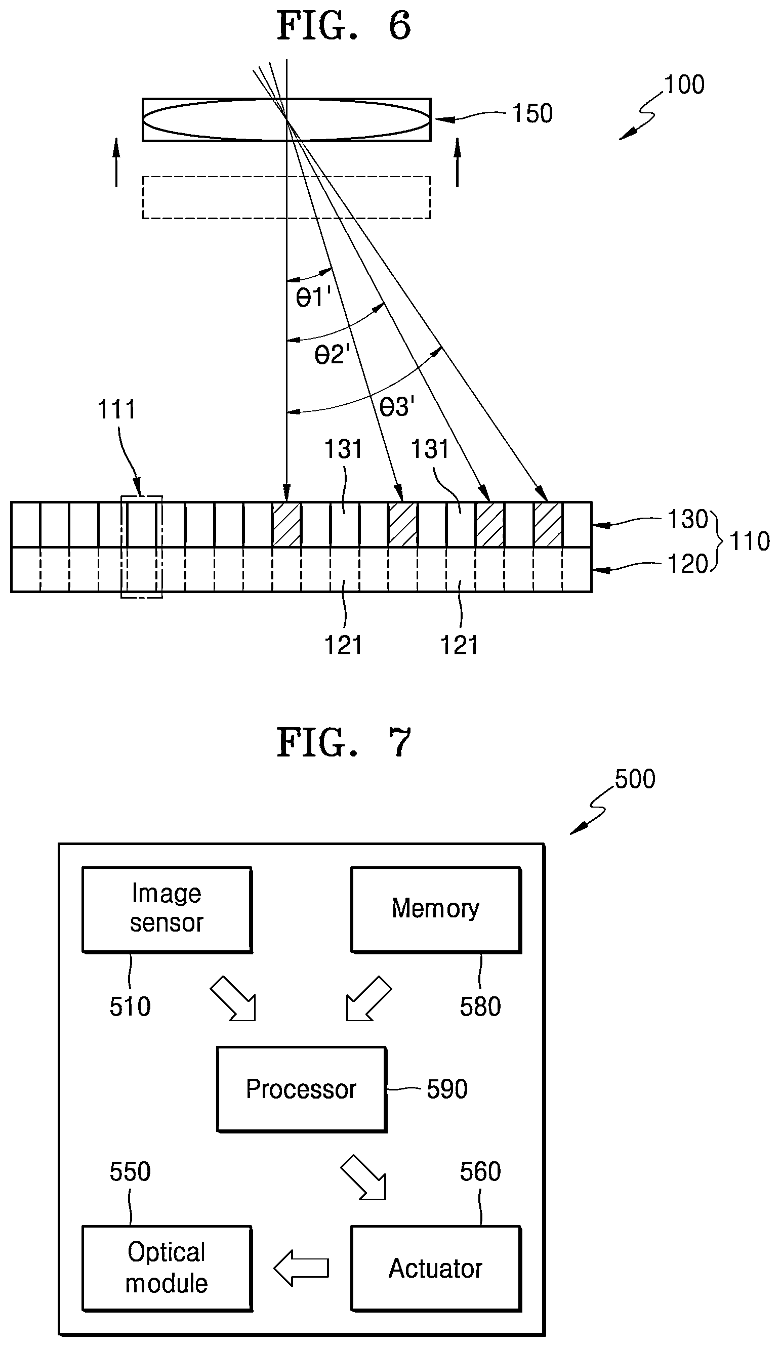 Patent US12359969 Figure 5 – Spectral camera and electronic device including the same