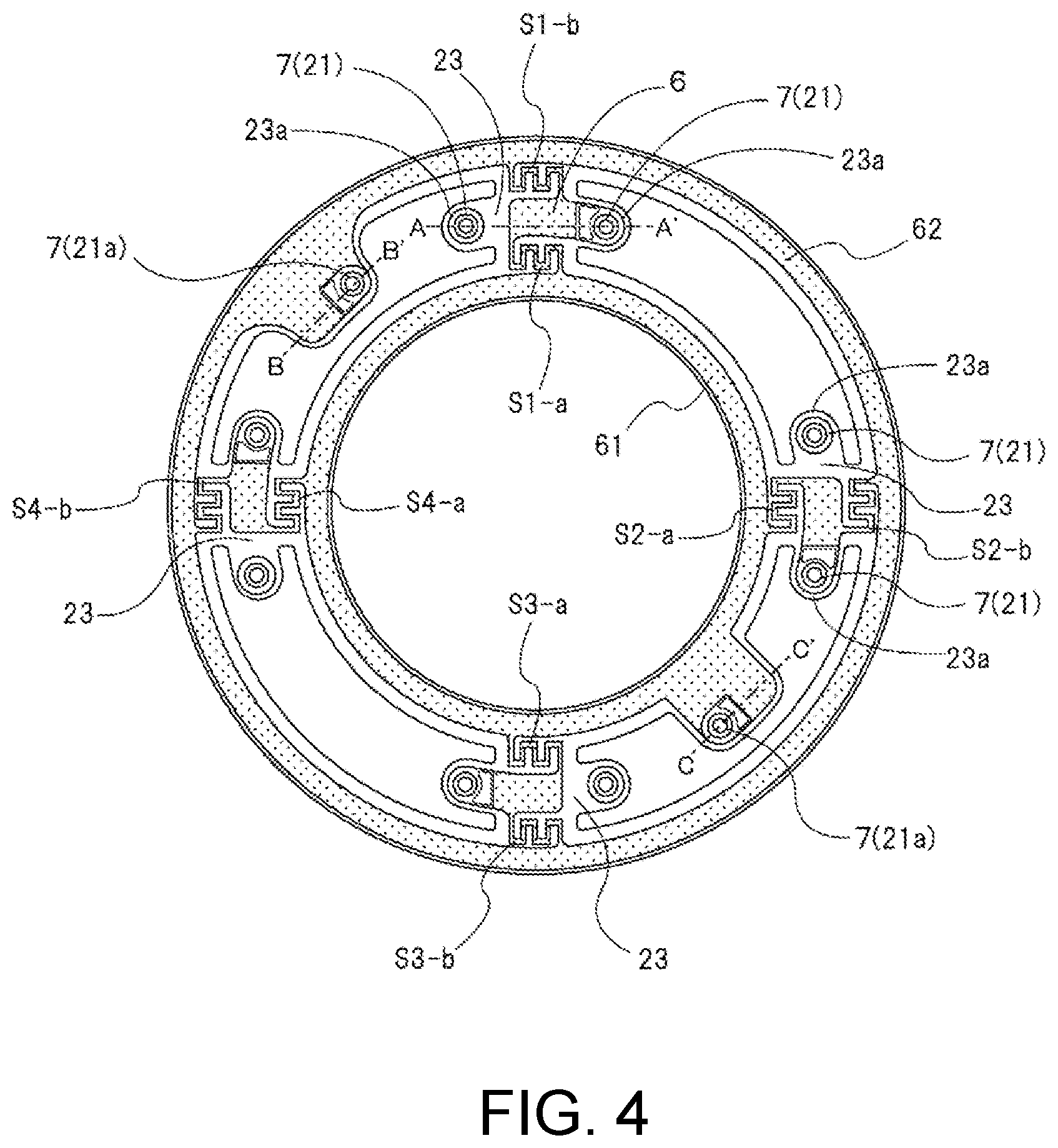 Patent US12359987 Figure 4 – Contact force sensor and device provided with contact force sensor