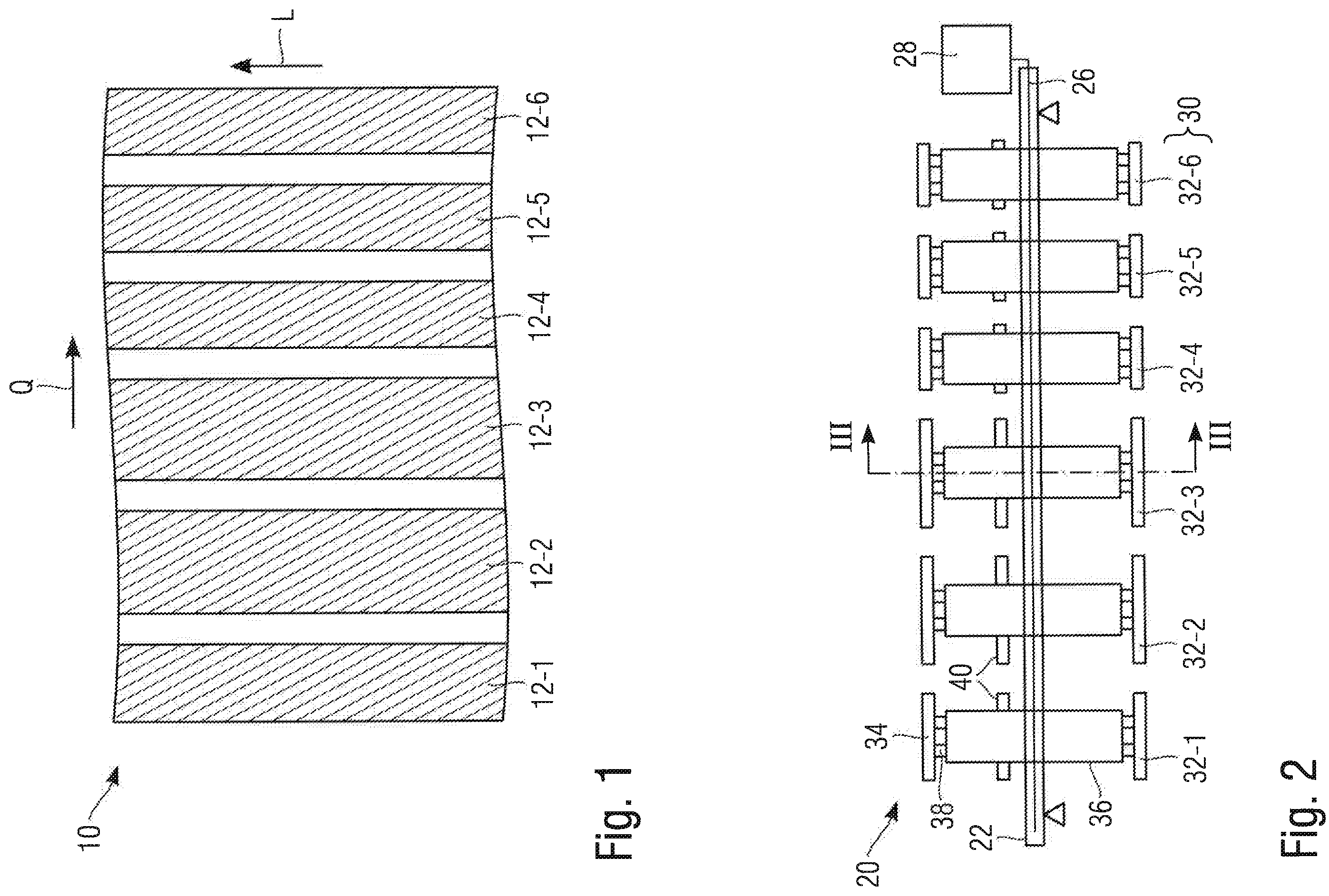 Patent US12359993 Figure 1 – Force measuring device for measuring web tensions of a running material web