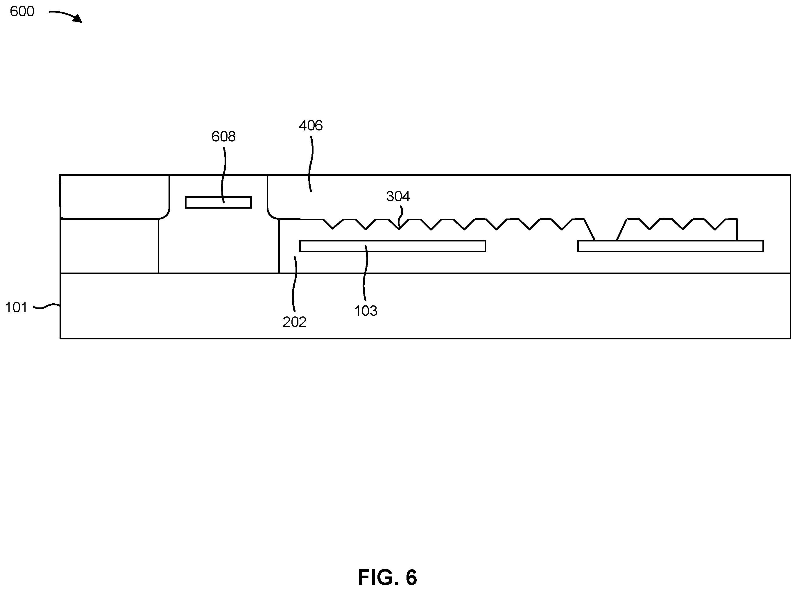 Patent US12359994 Figure 6 – Semiconductor die with pressure and acceleration sensor elements