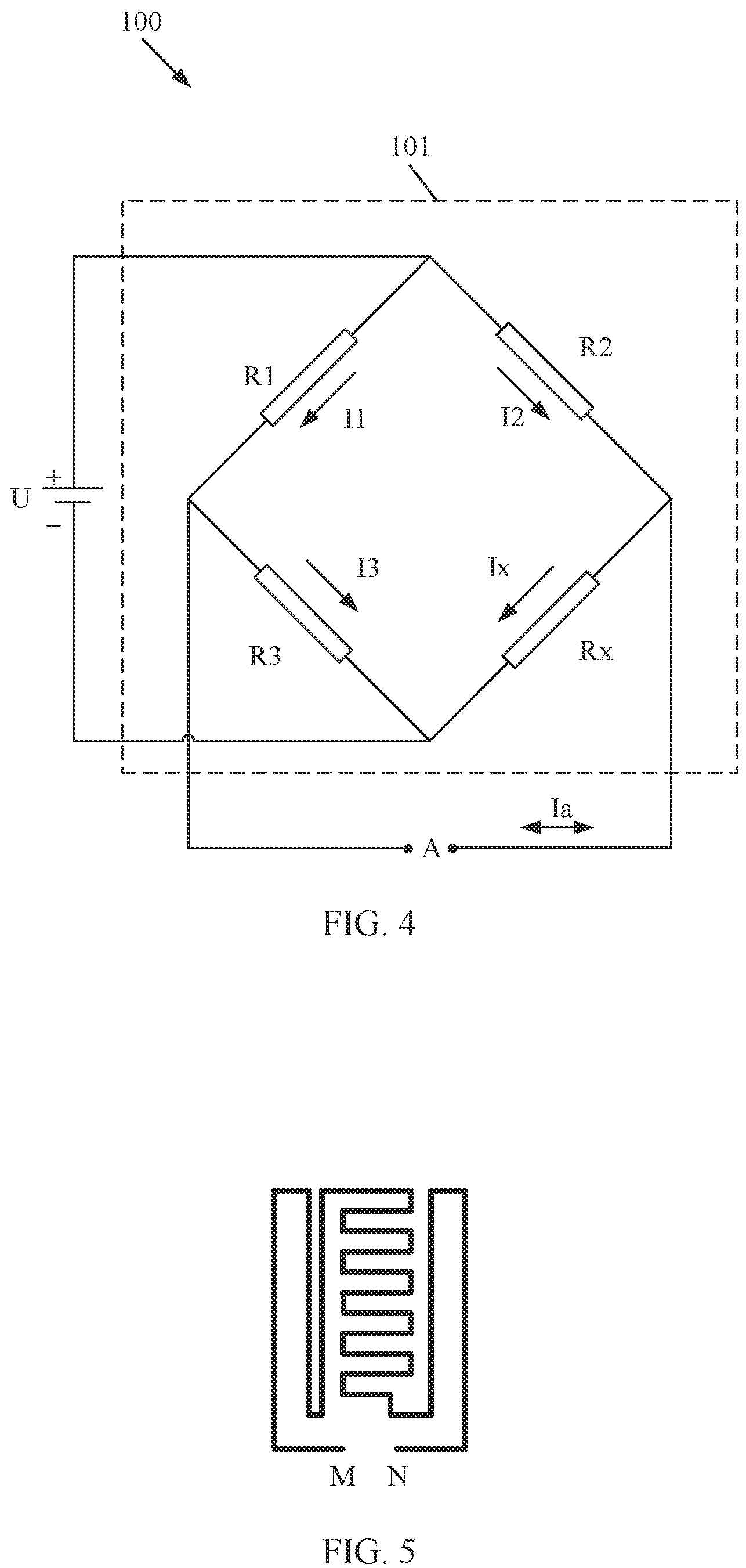 Patent US12359995 Figure 4 – Pressure sensor and electronic device having a second output terminal of a wheatstone bridge and a second terminal of a heat emitting diode being configured for outputting electrical signals