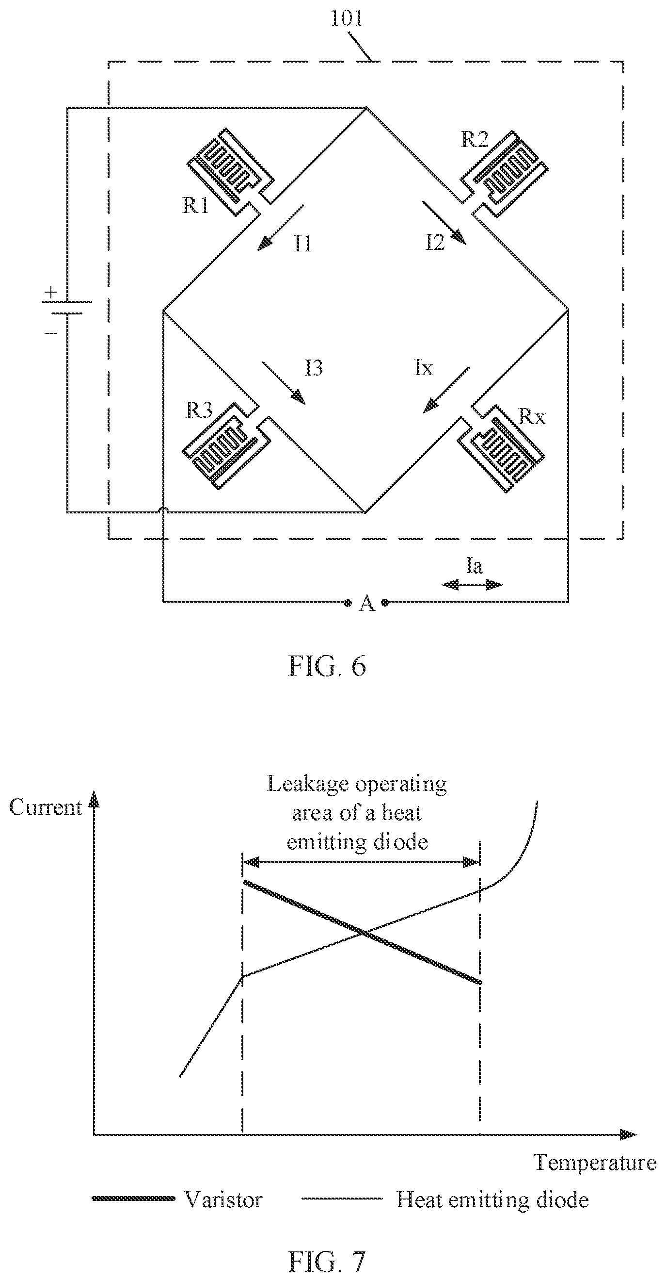 Patent US12359995 Figure 5 – Pressure sensor and electronic device having a second output terminal of a wheatstone bridge and a second terminal of a heat emitting diode being configured for outputting electrical signals