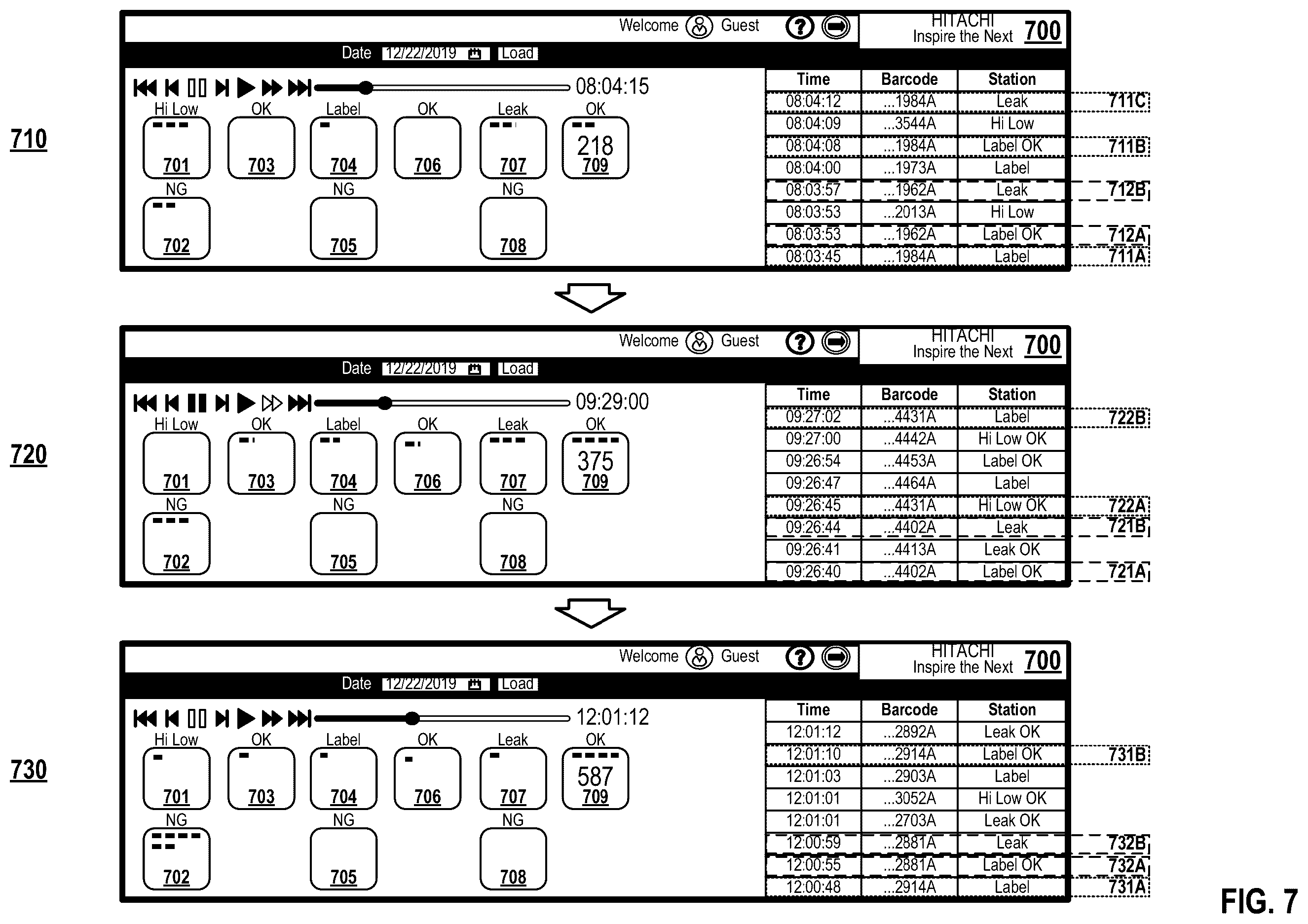 Patent US12360014 Figure 7 – Production line analyzer and visualizer for line performance improvement