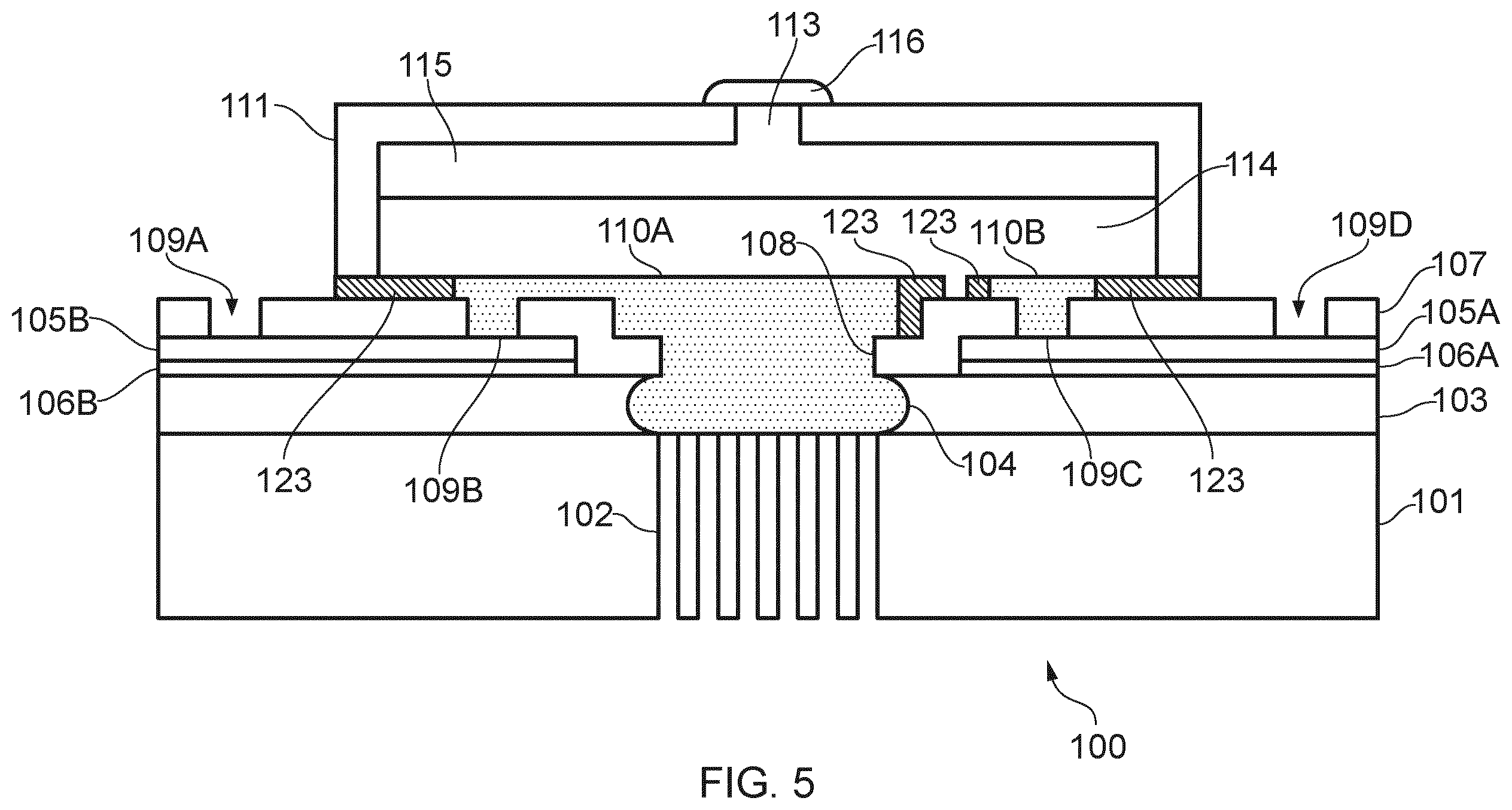 Patent US12360076 Figure 7 – Electrochemical sensor with barrier isolating the electrodes from each other and method of forming thereof