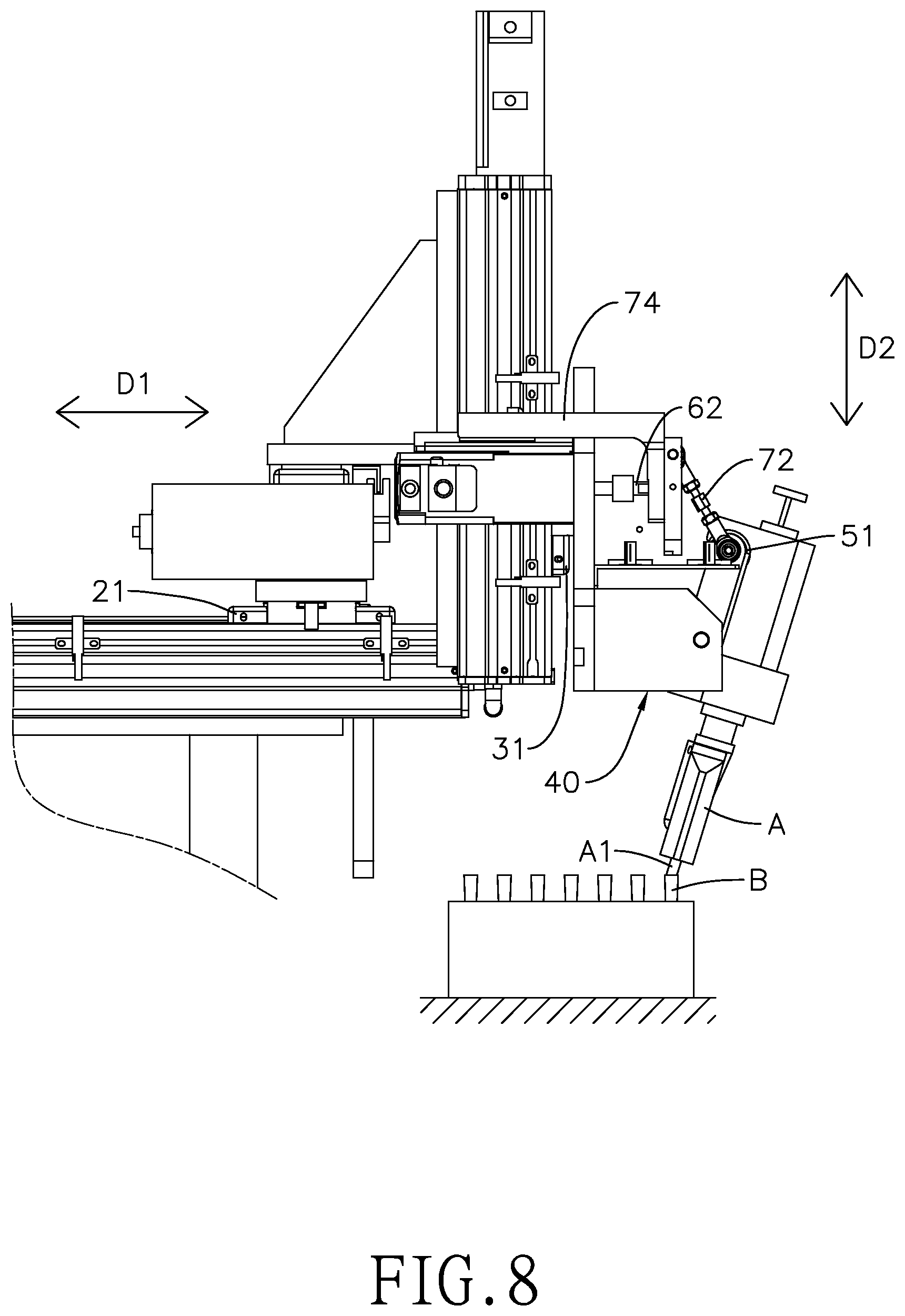 Patent US12360133 Figure 8 – Pipette-tip connecting device and method thereof