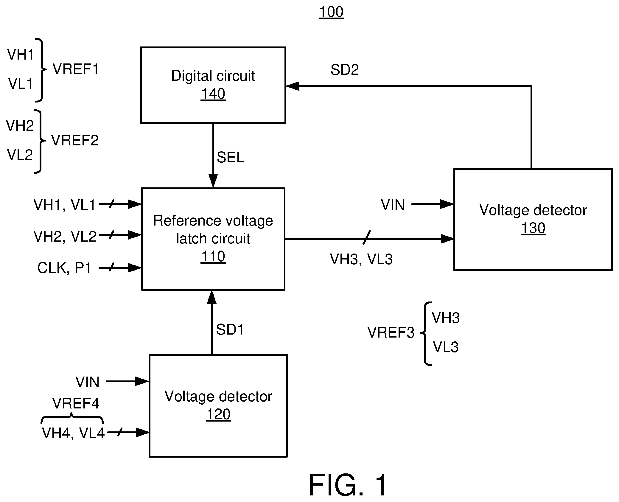 Patent US12360138 Figure 1 – Voltage detection device and method for preventing system failure