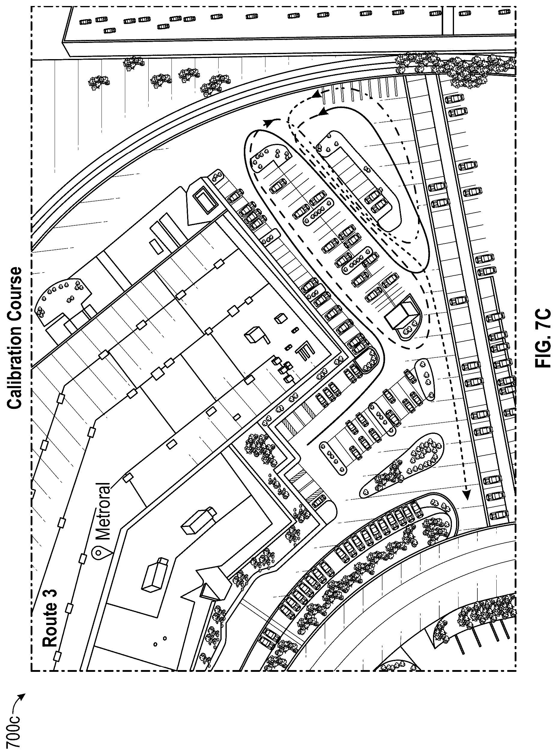 Patent US12360206 Figure 9 – Calibration courses and targets