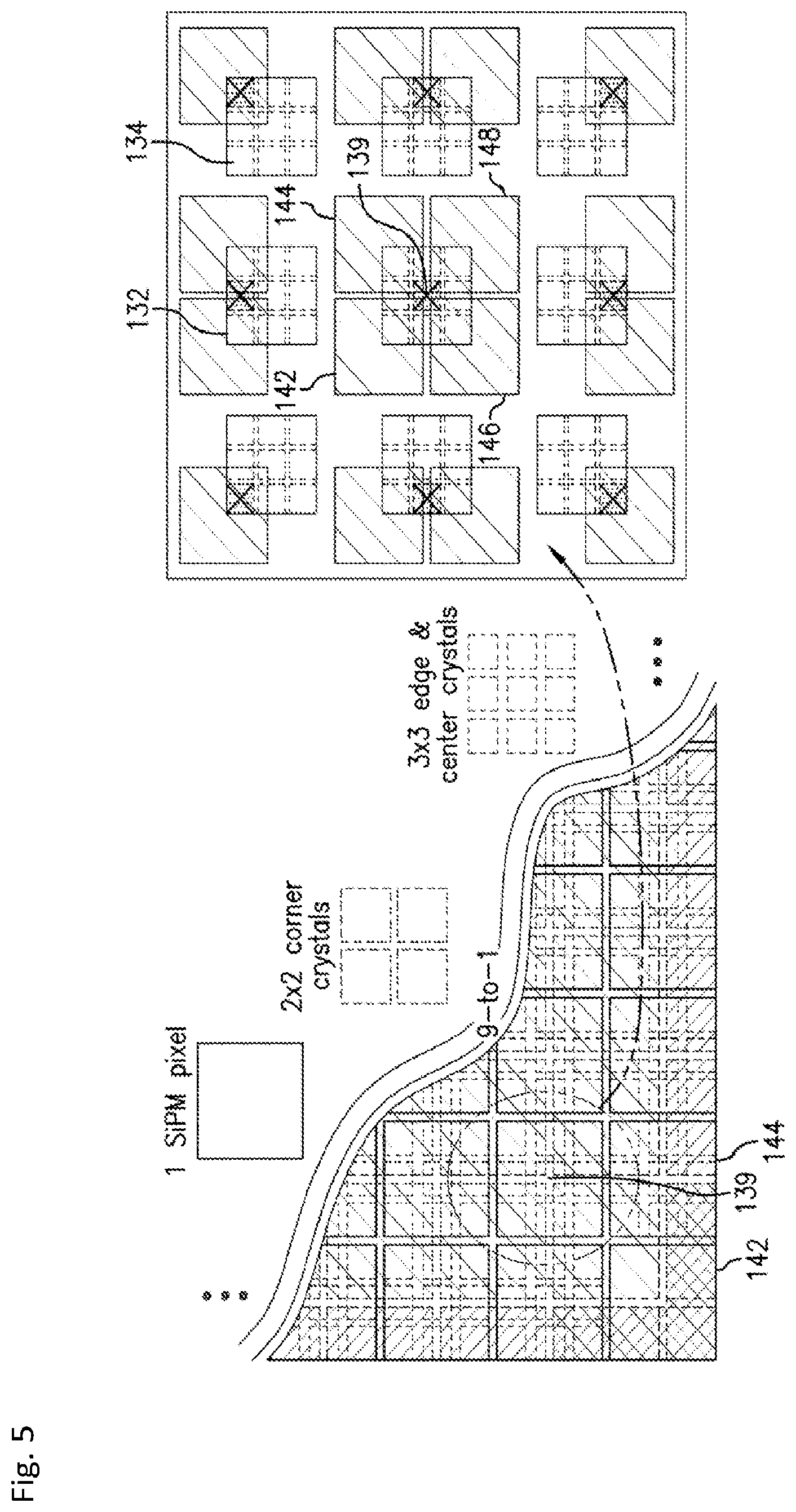 Patent US12360262 Figure 14 – System and method for power-efficient multiplexing for high resolution time-of-flight positron emission tomography modules with intercrystal light sharing