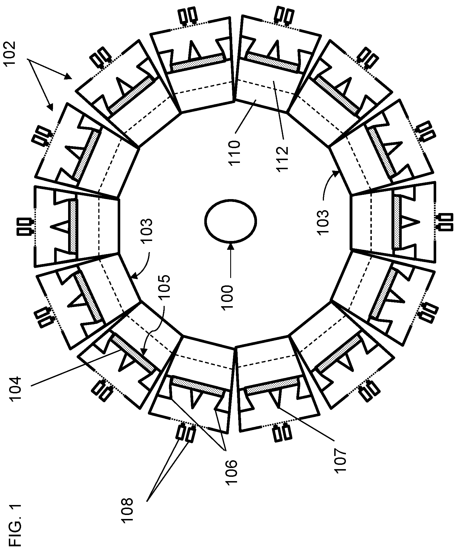Patent US12360263 Figure 1 – Positron emission tomography systems based on ionization-activated organic fluor molecules, planar pixelated photodetectors, or both