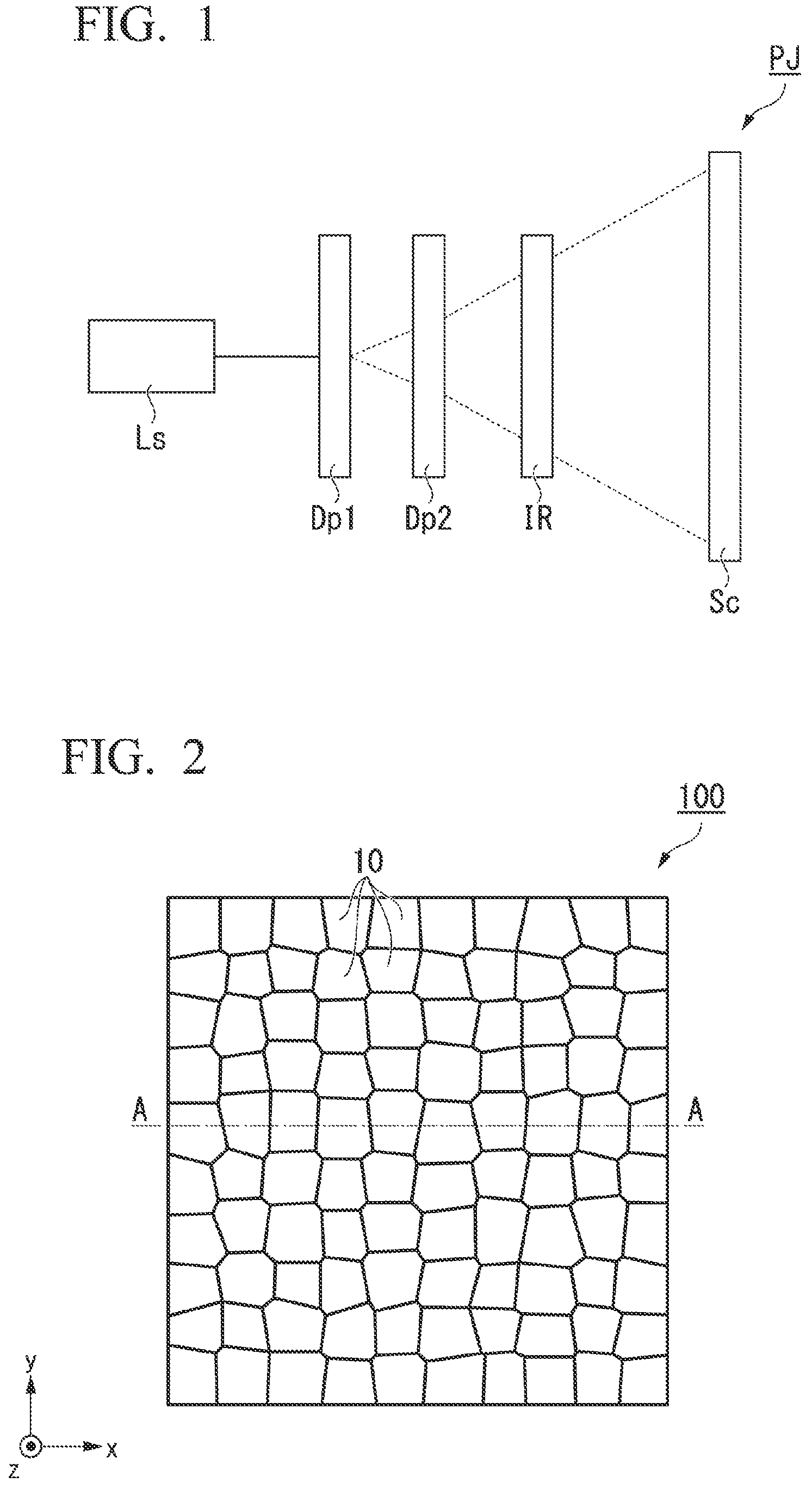 Patent US12360293 Figure 1 – Micro-lens array, projection type image display device, method for designing micro-lens array, and method for manufacturing micro-lens array