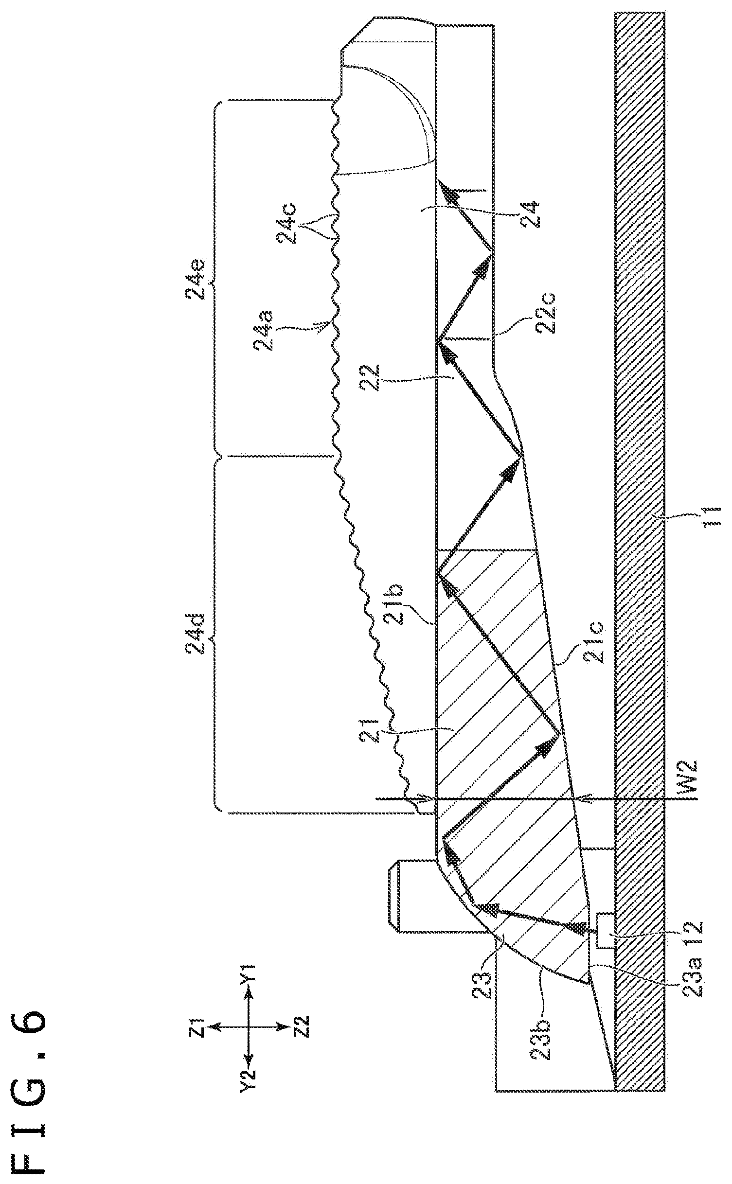 Patent US12360317 Figure 6 – Light guide member and electronic equipment