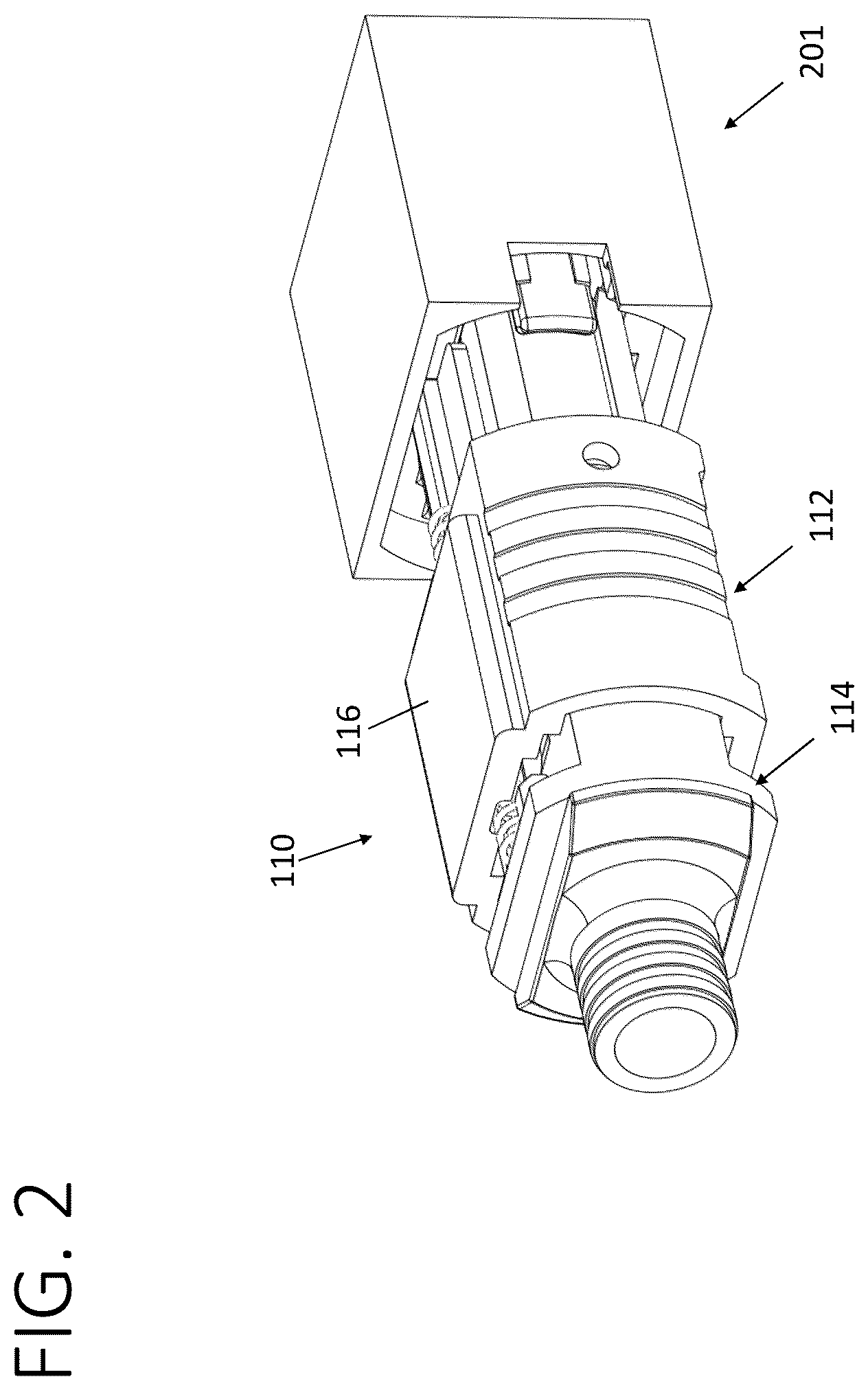 Patent US12360320 Figure 2 – Fiber optic connector
