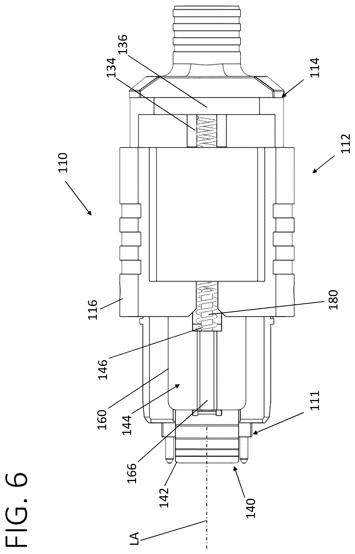 Patent US12360320 Figure 6 – Fiber optic connector