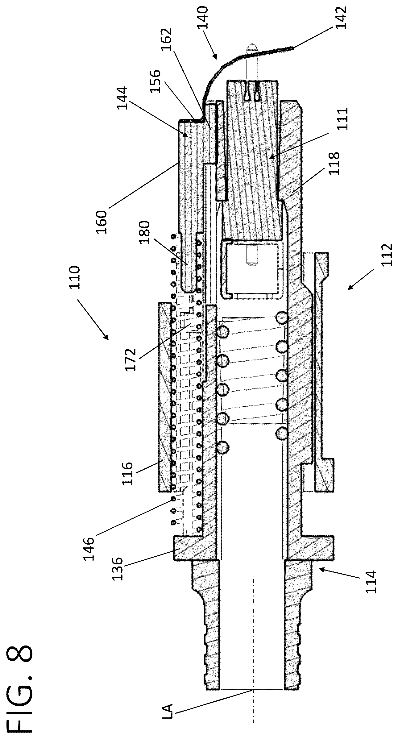 Patent US12360320 Figure 8 – Fiber optic connector