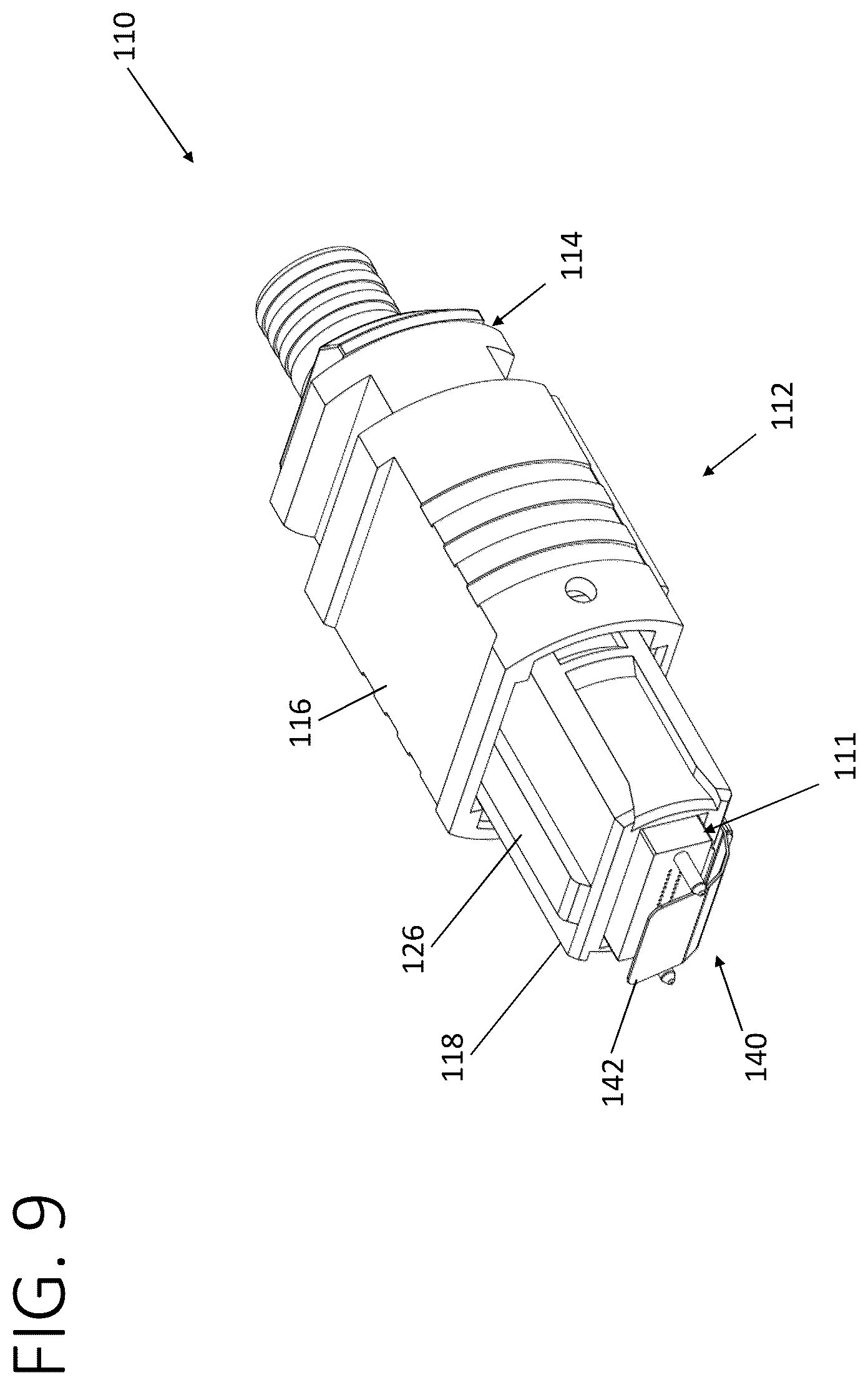 Patent US12360320 Figure 9 – Fiber optic connector