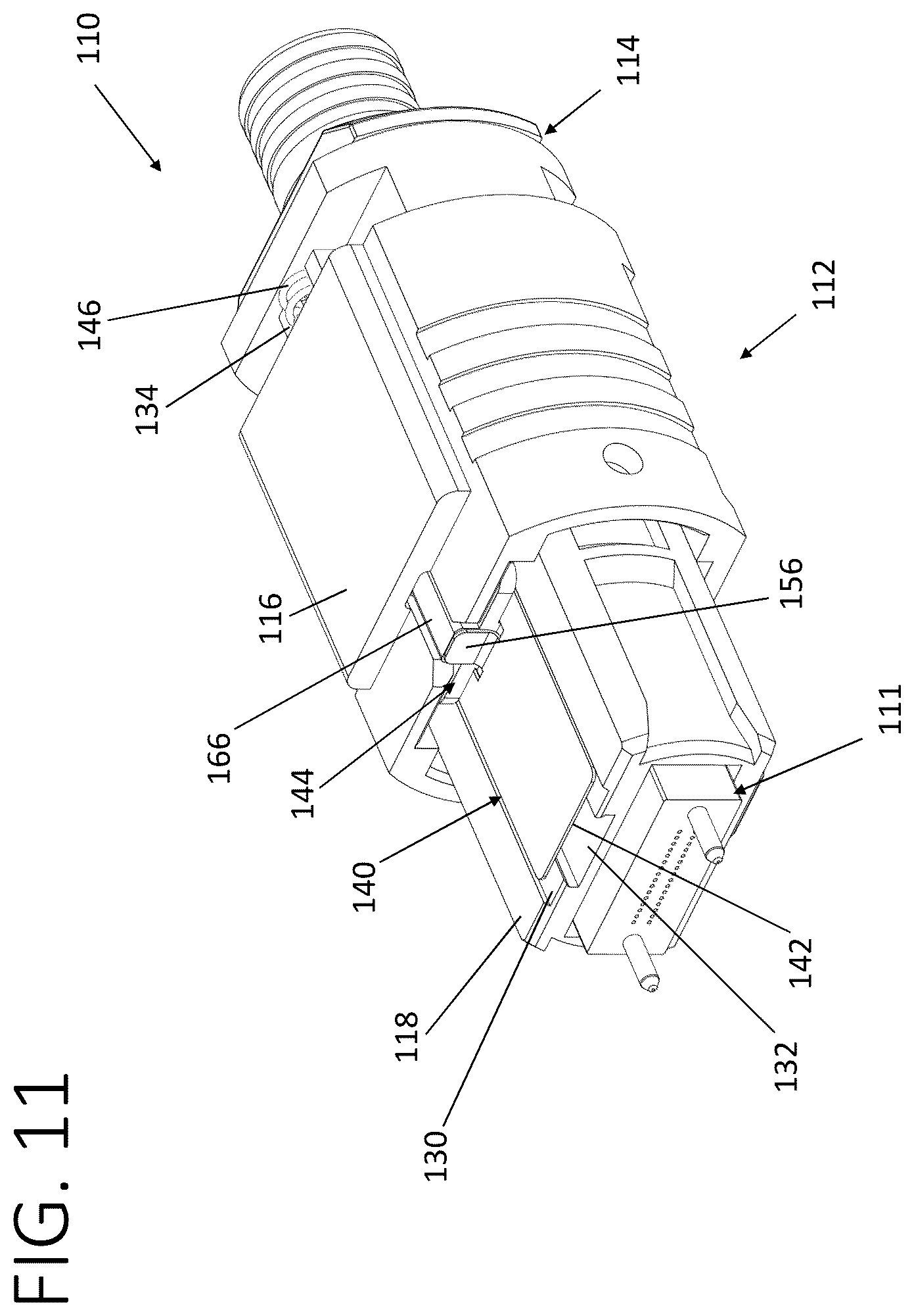 Patent US12360320 Figure 11 – Fiber optic connector