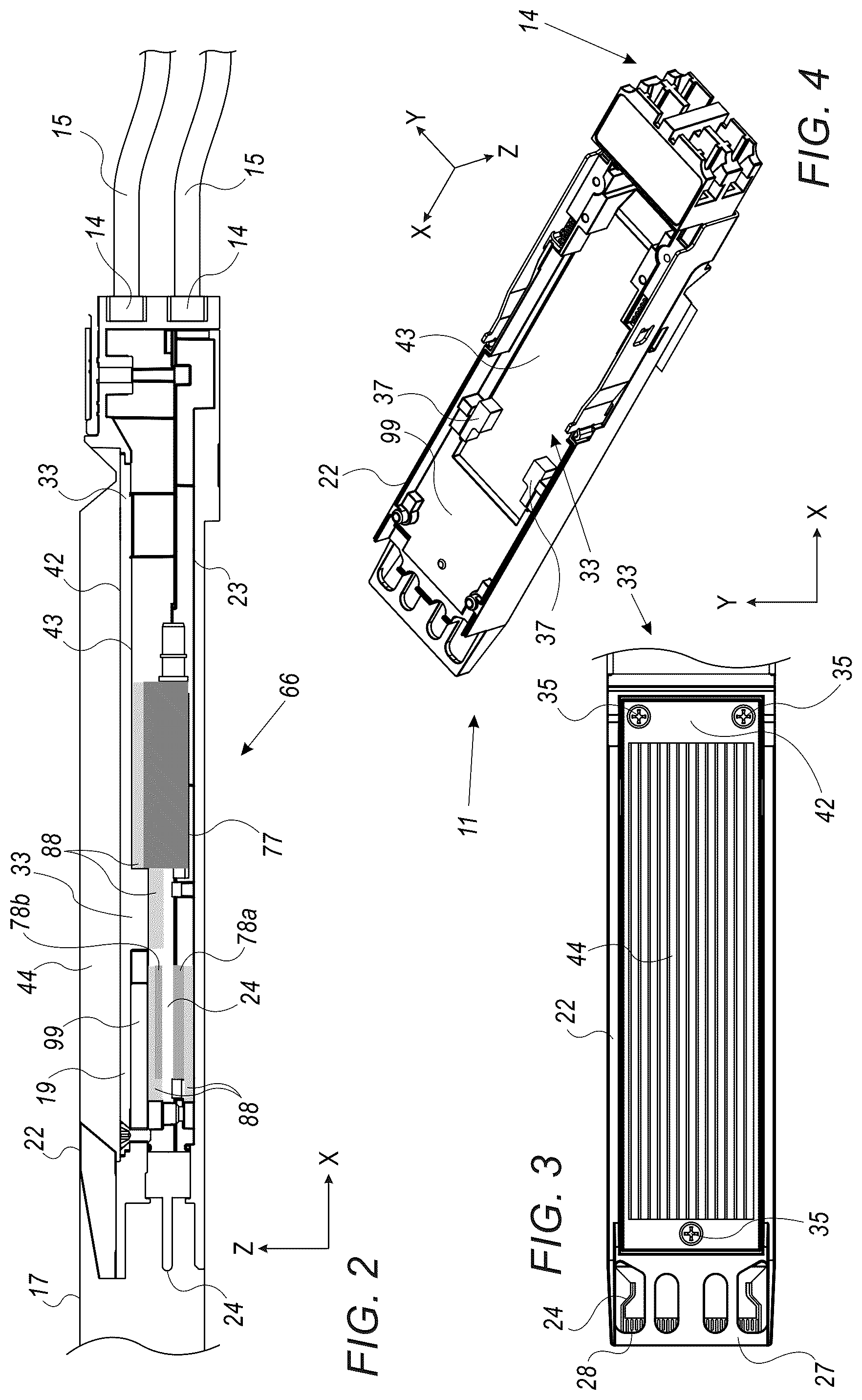 Patent US12360323 Figure 2 – Mechanical thermal interface for improved heat dissipation in network transceivers