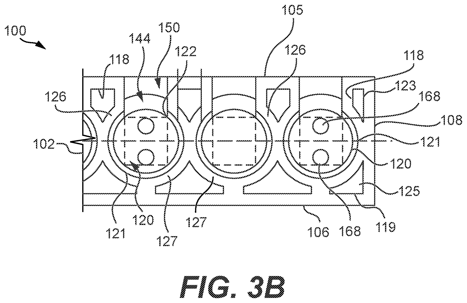 Patent US12360325 Figure 4 – Connector storage for securely holding an unused fiber optic connector while minimizing the contact area between the connector storage and the connector