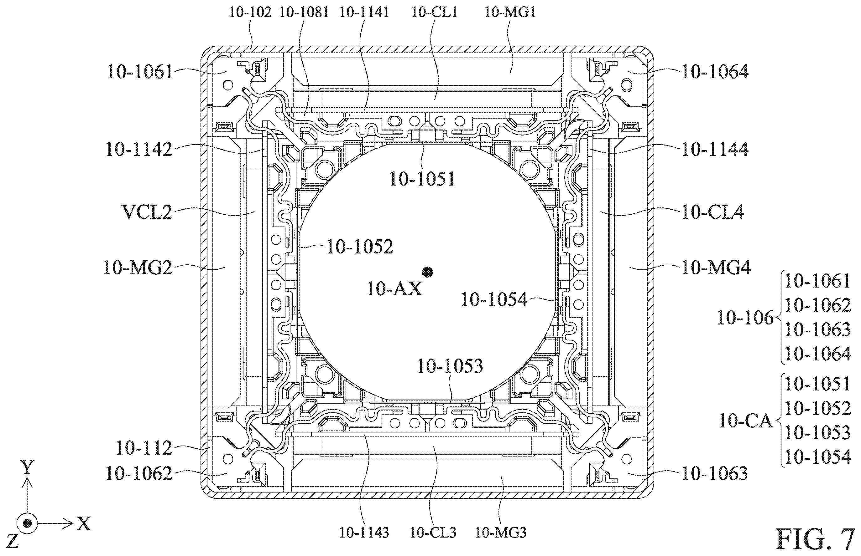 Patent US12360329 Figure 7 – Optical system