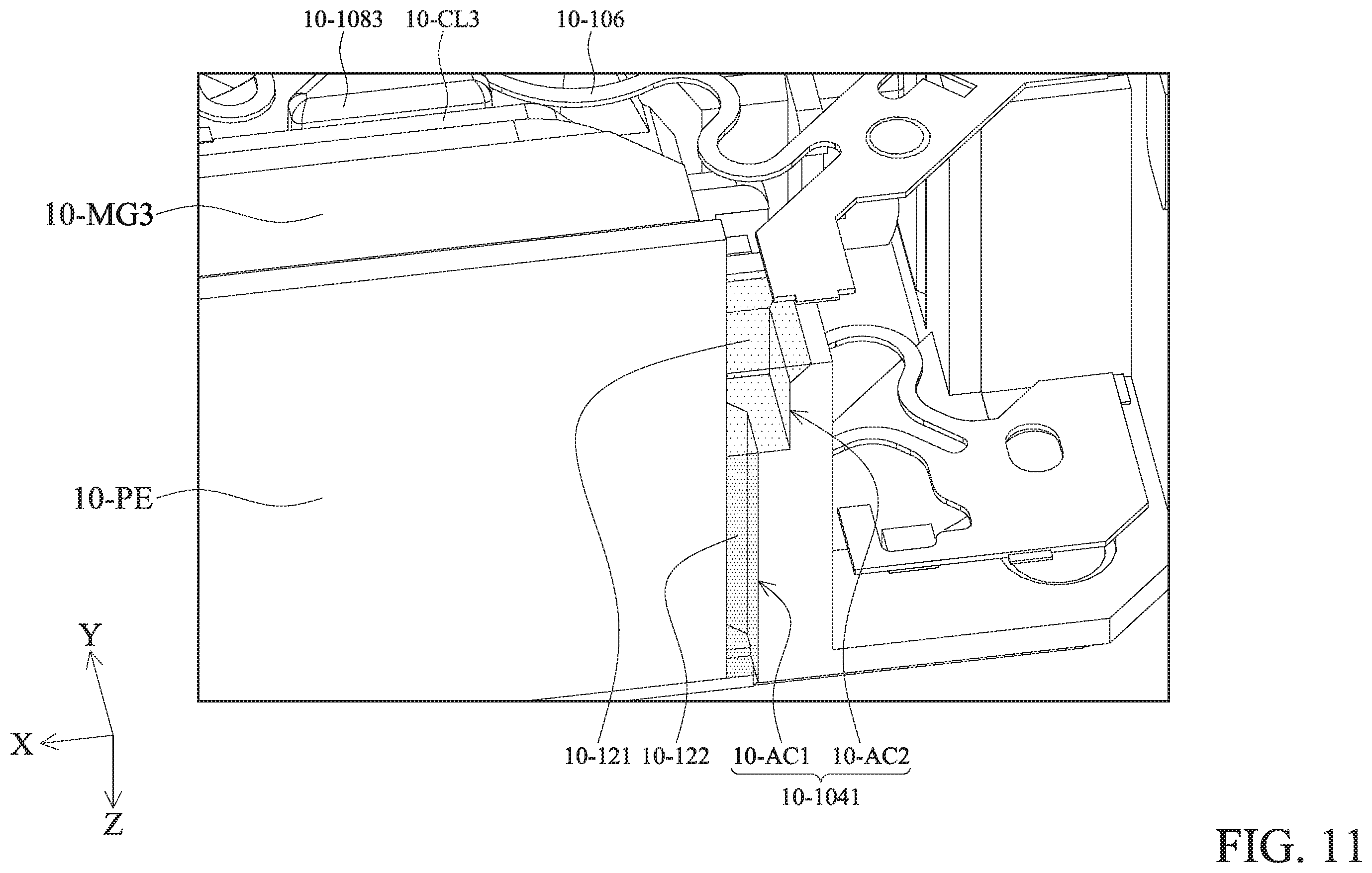 Patent US12360329 Figure 11 – Optical system