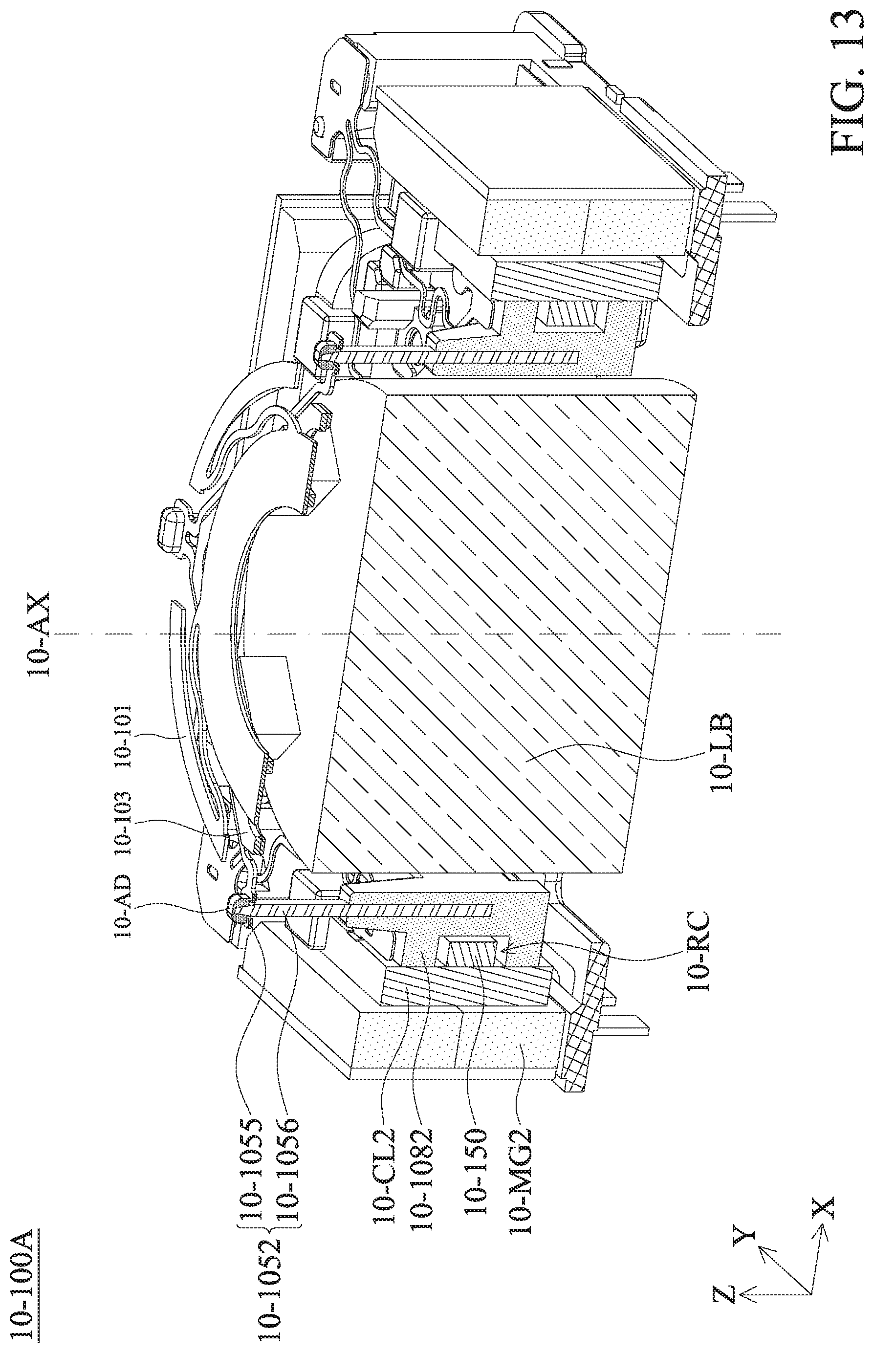Patent US12360329 Figure 13 – Optical system