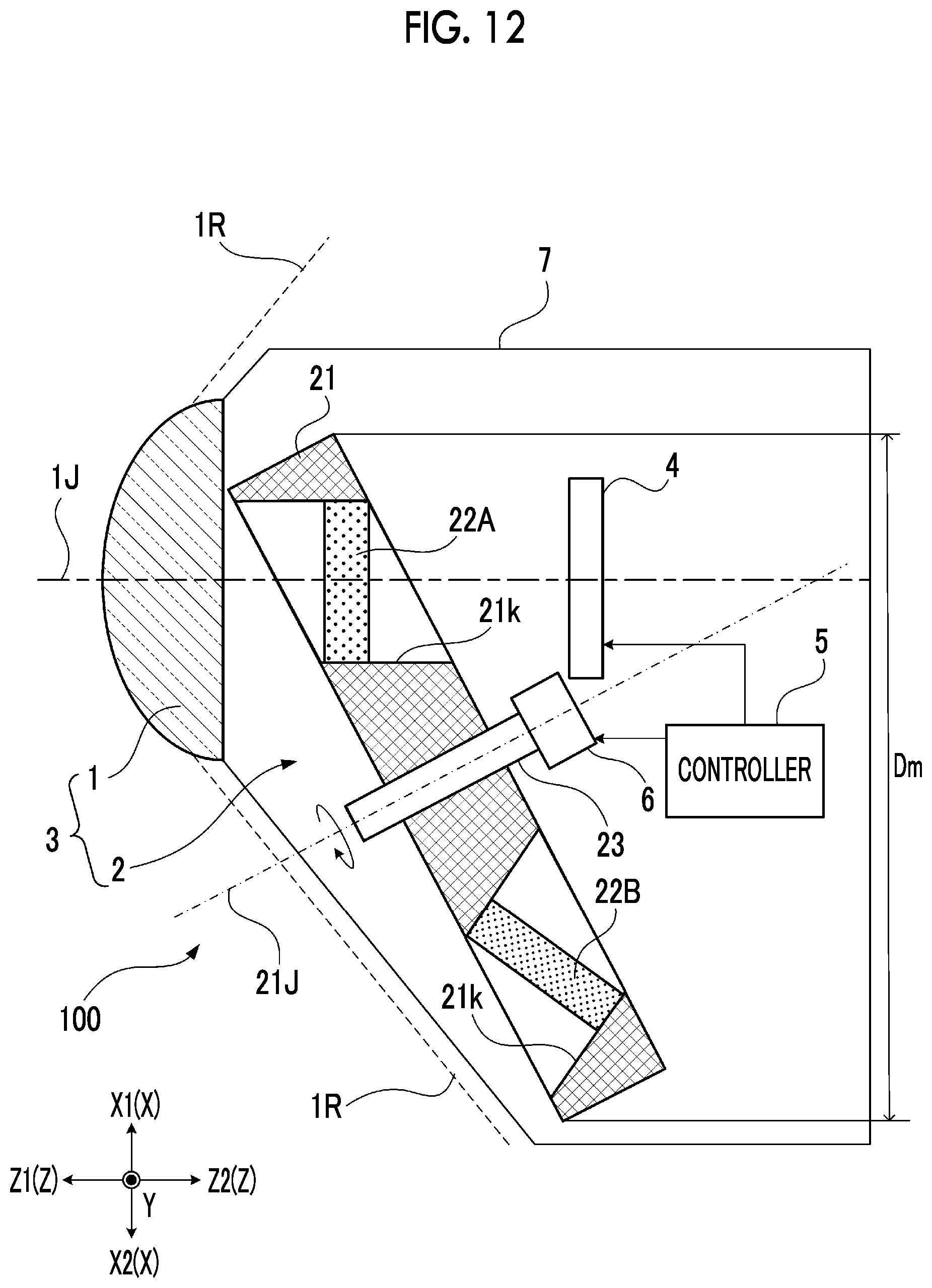 Patent US12360335 Figure 12 – Optical system, lens device, imaging device, and projection device