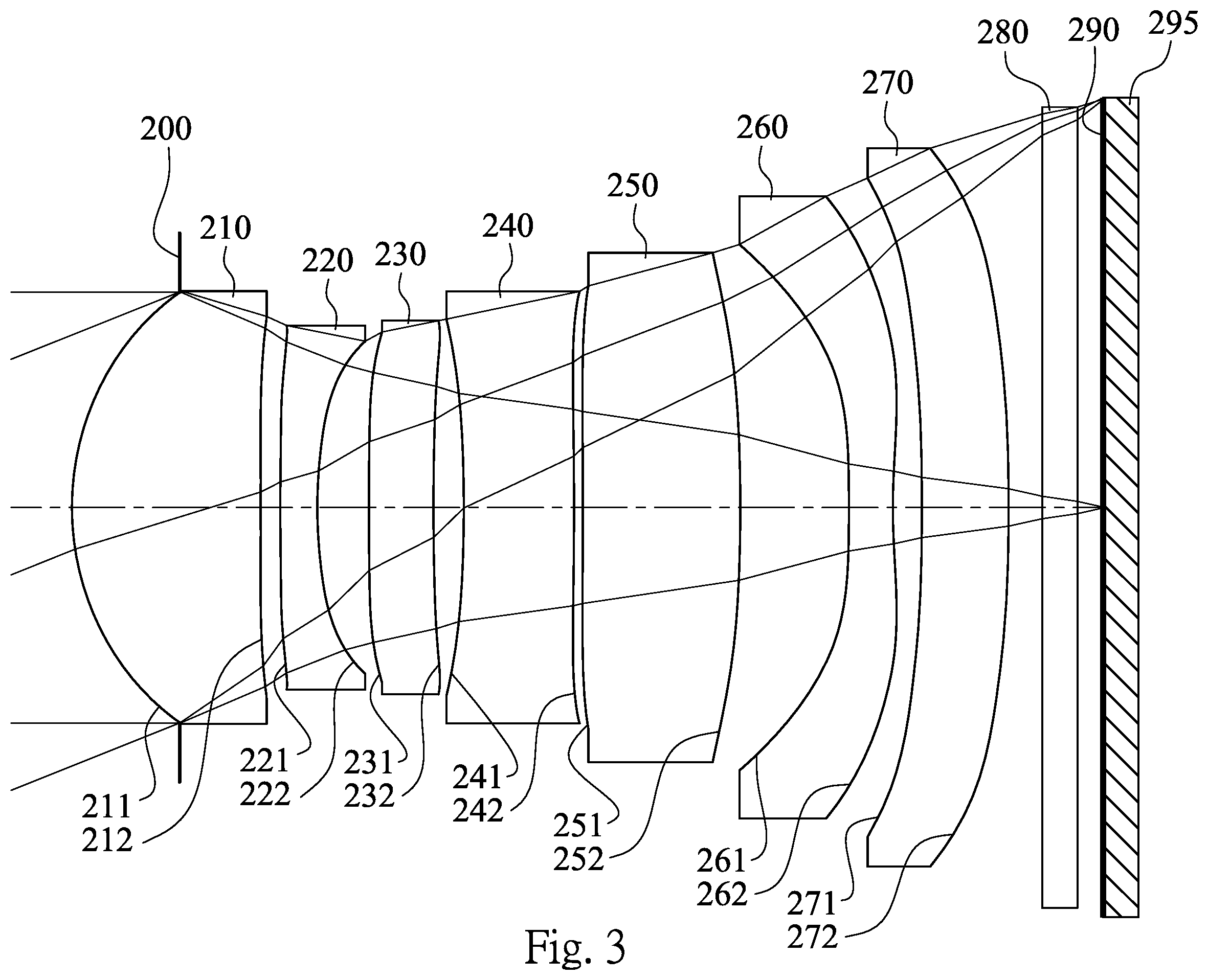 Patent US12360347 Figure 3 – Photographing optical lens assembly including seven lenses of +-++--+, +---+-+, +--+--+, +--++-+, +-+---+ OR +-+-+-- refractive powers, image capturing device and electronic device