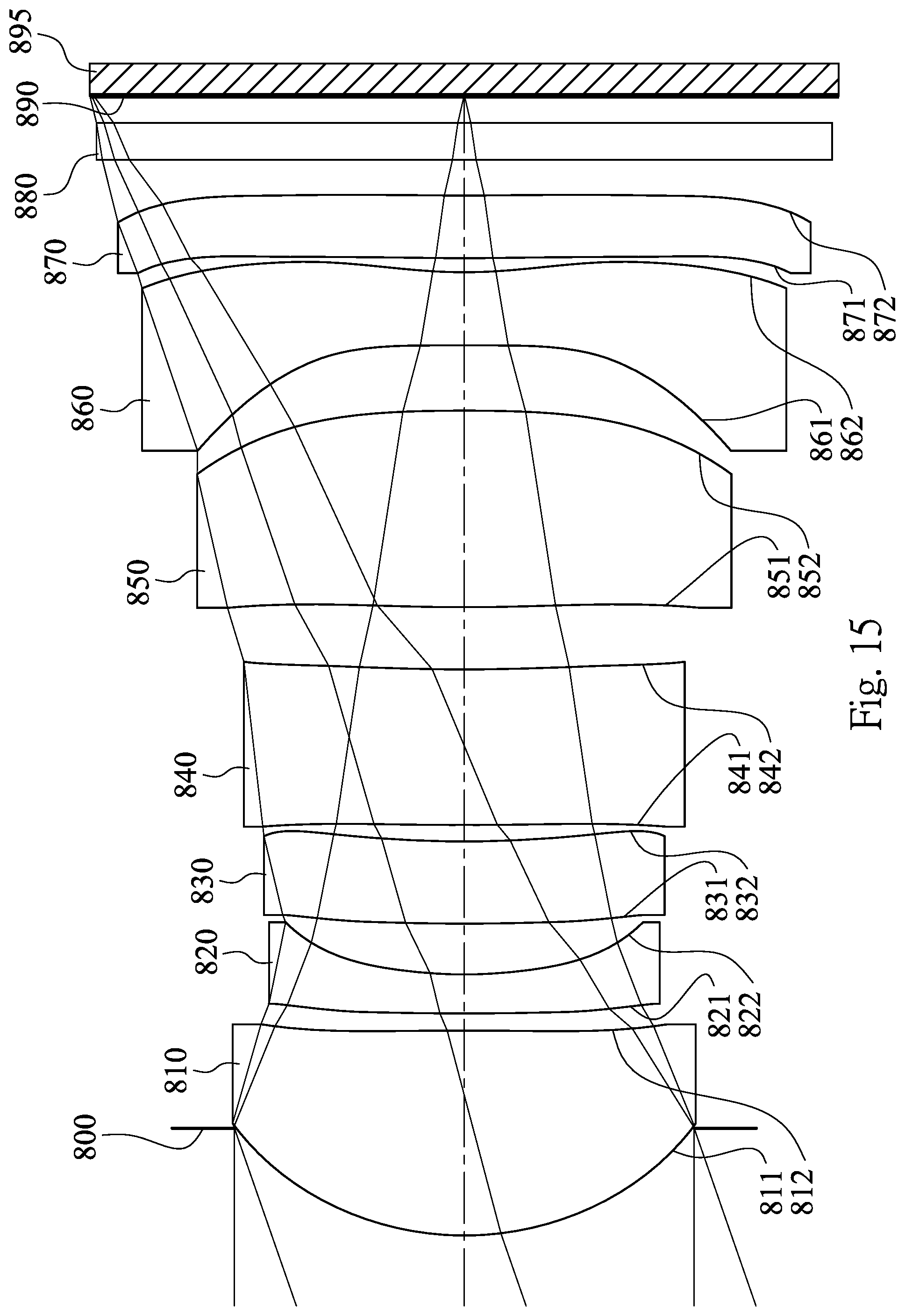 Patent US12360347 Figure 15 – Photographing optical lens assembly including seven lenses of +-++--+, +---+-+, +--+--+, +--++-+, +-+---+ OR +-+-+-- refractive powers, image capturing device and electronic device