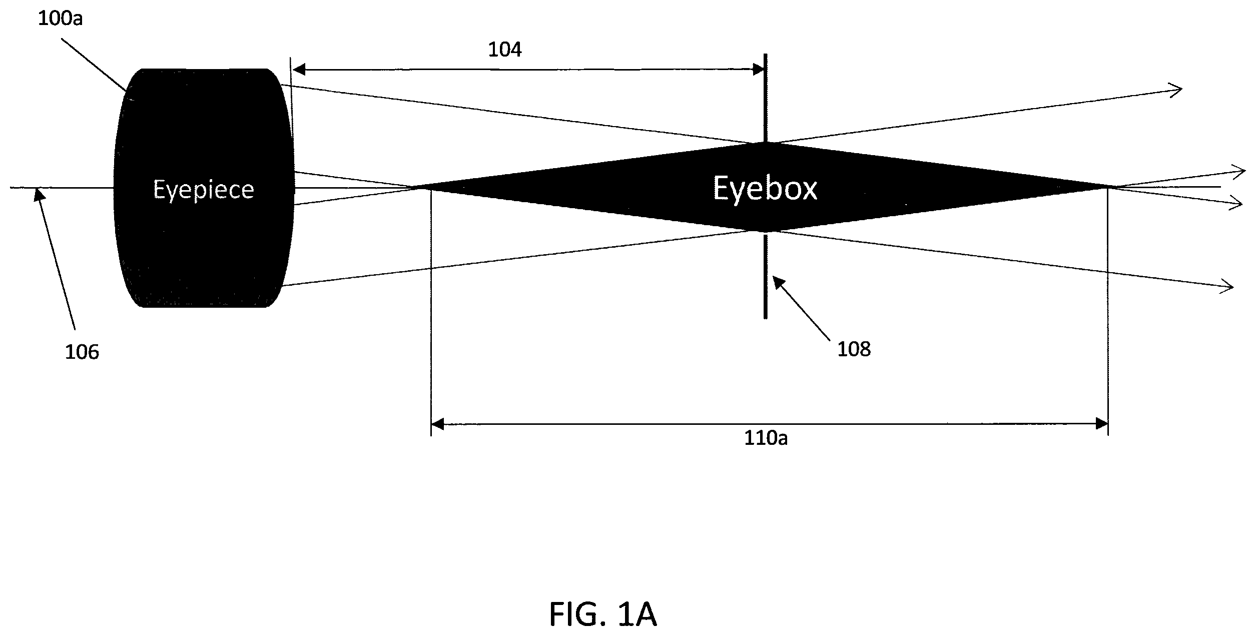 Patent US12360354 Figure 1 – Optical sighting devices and methods for automatically adjusting an eyebox