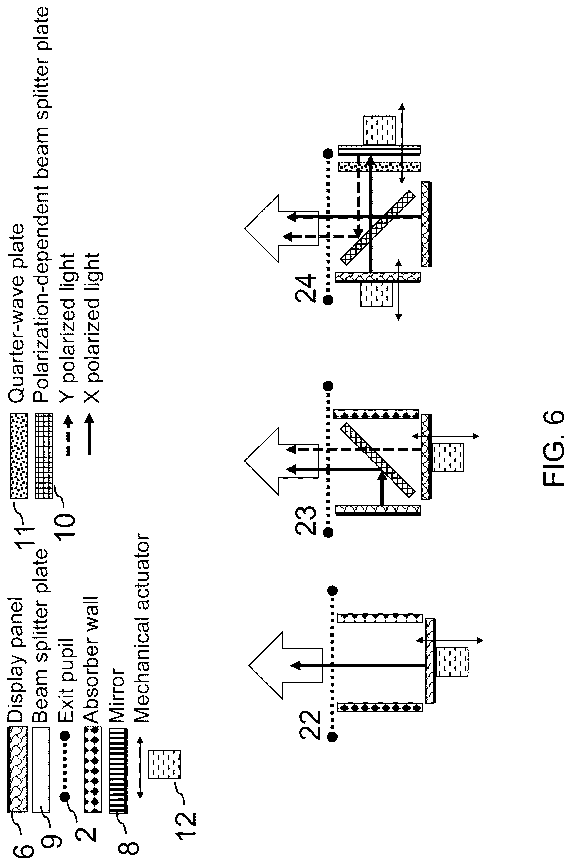 Patent US12360366 Figure 8 – Systems and methods for integrating into a vehicle virtual display systems using field evolving cavities and curved components