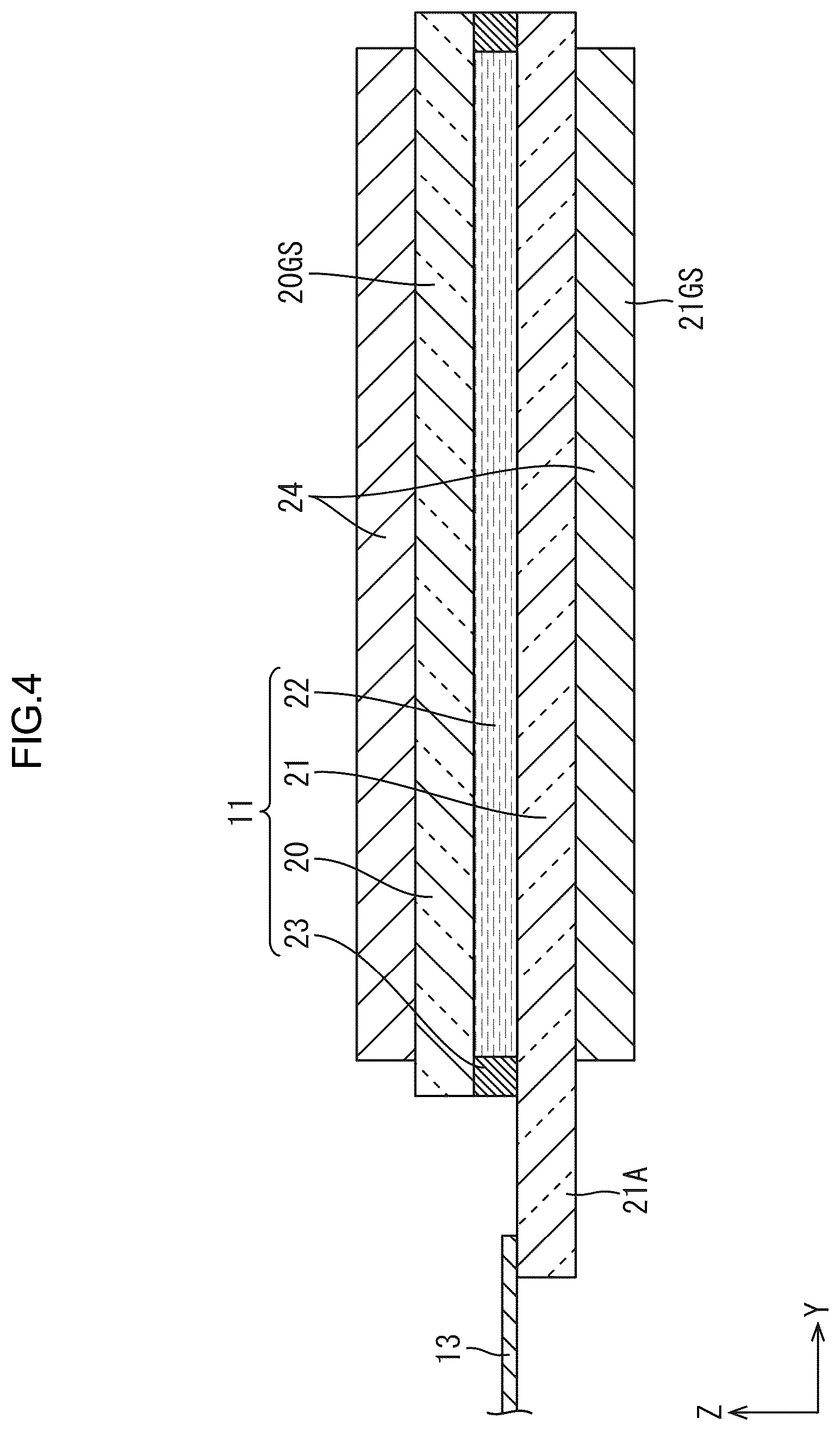 Patent US12360416 Figure 4 – Color filter substrate, display device, and method of producing color filter substrate