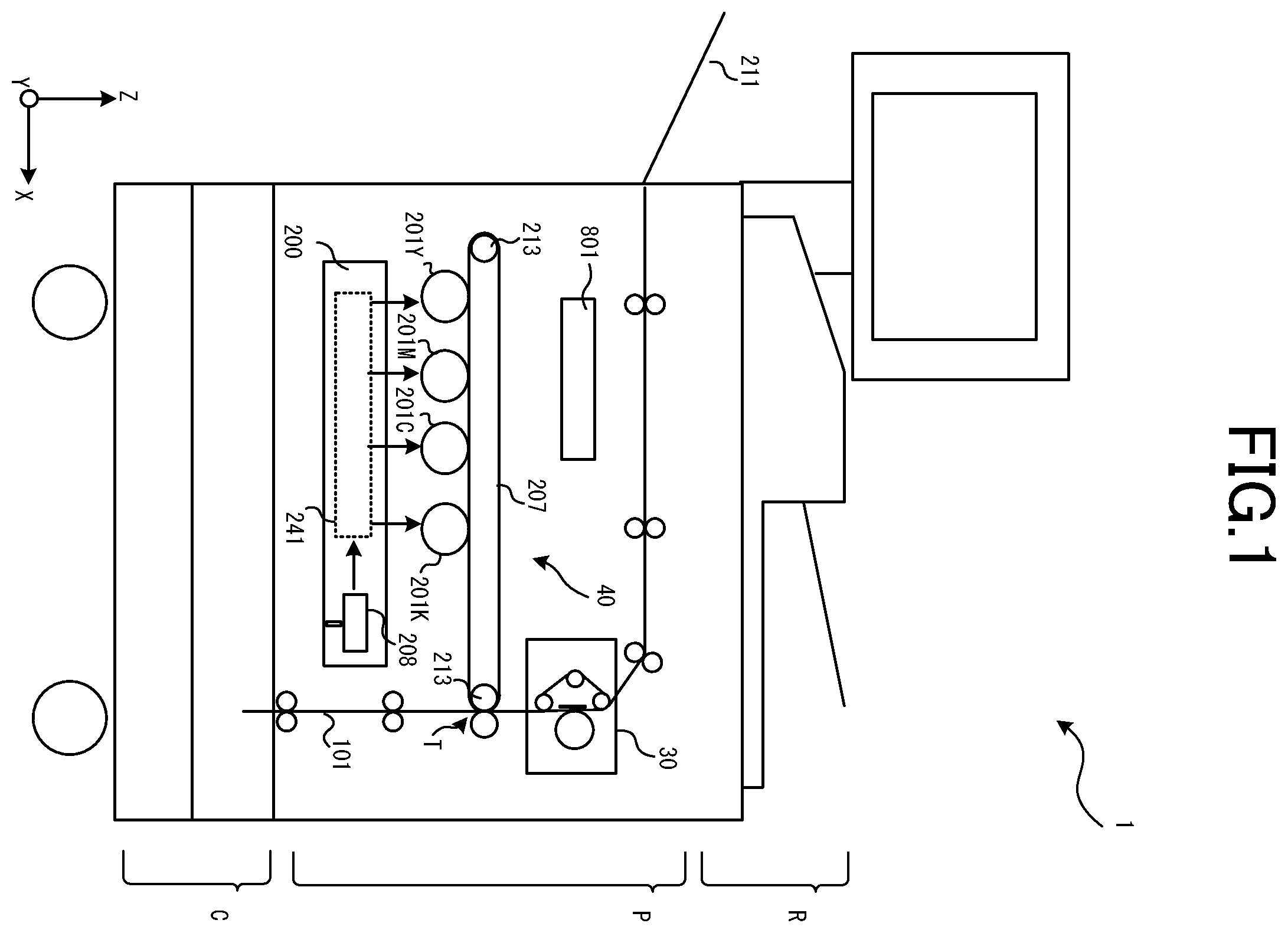 Patent US12360483 Figure 1 – Heater, fixing device, and image forming apparatus
