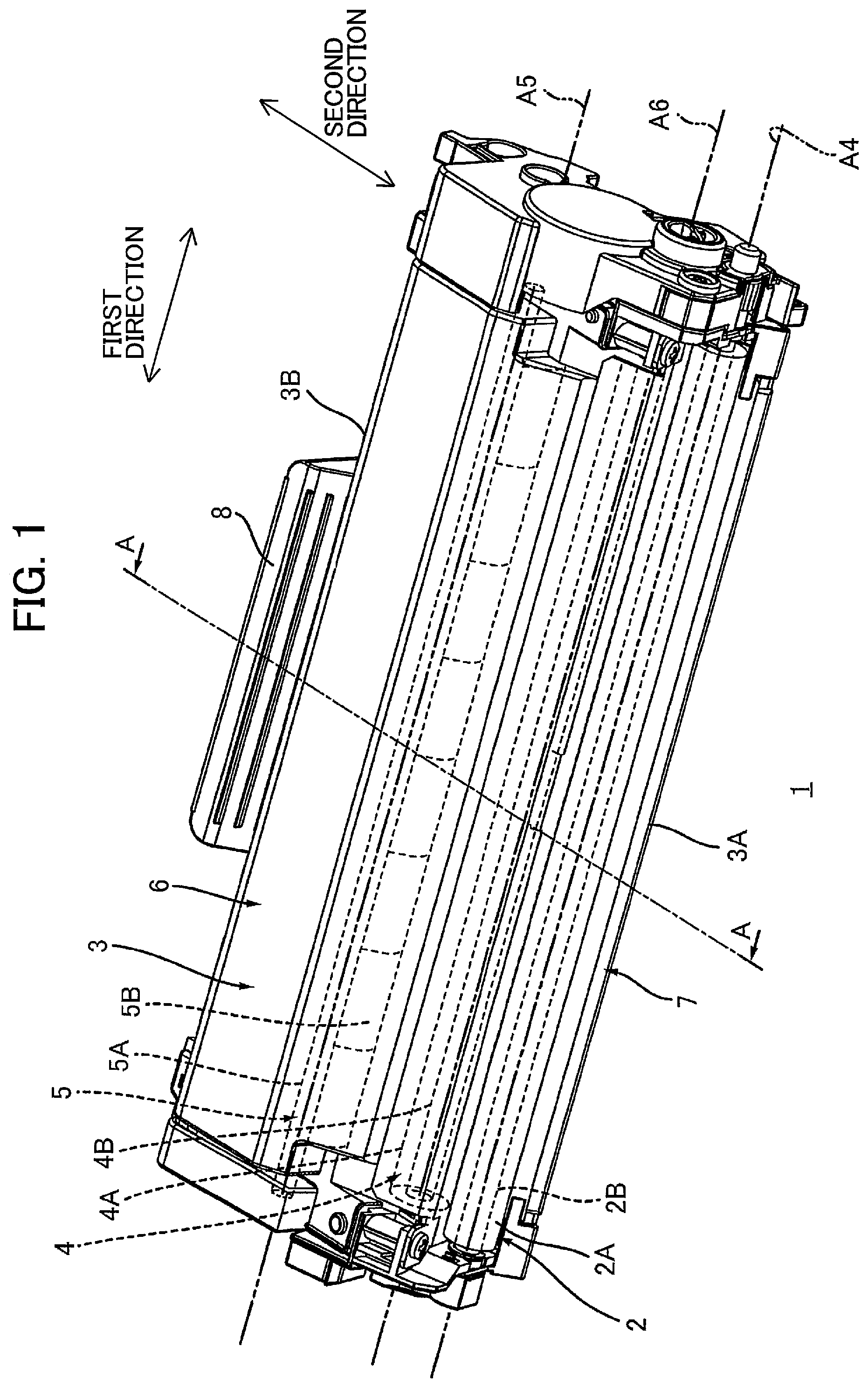 Patent US12360491 Figure 1 – Drum cartridge and developing cartridge capable of suppressing variation in position of electrical contact surface
